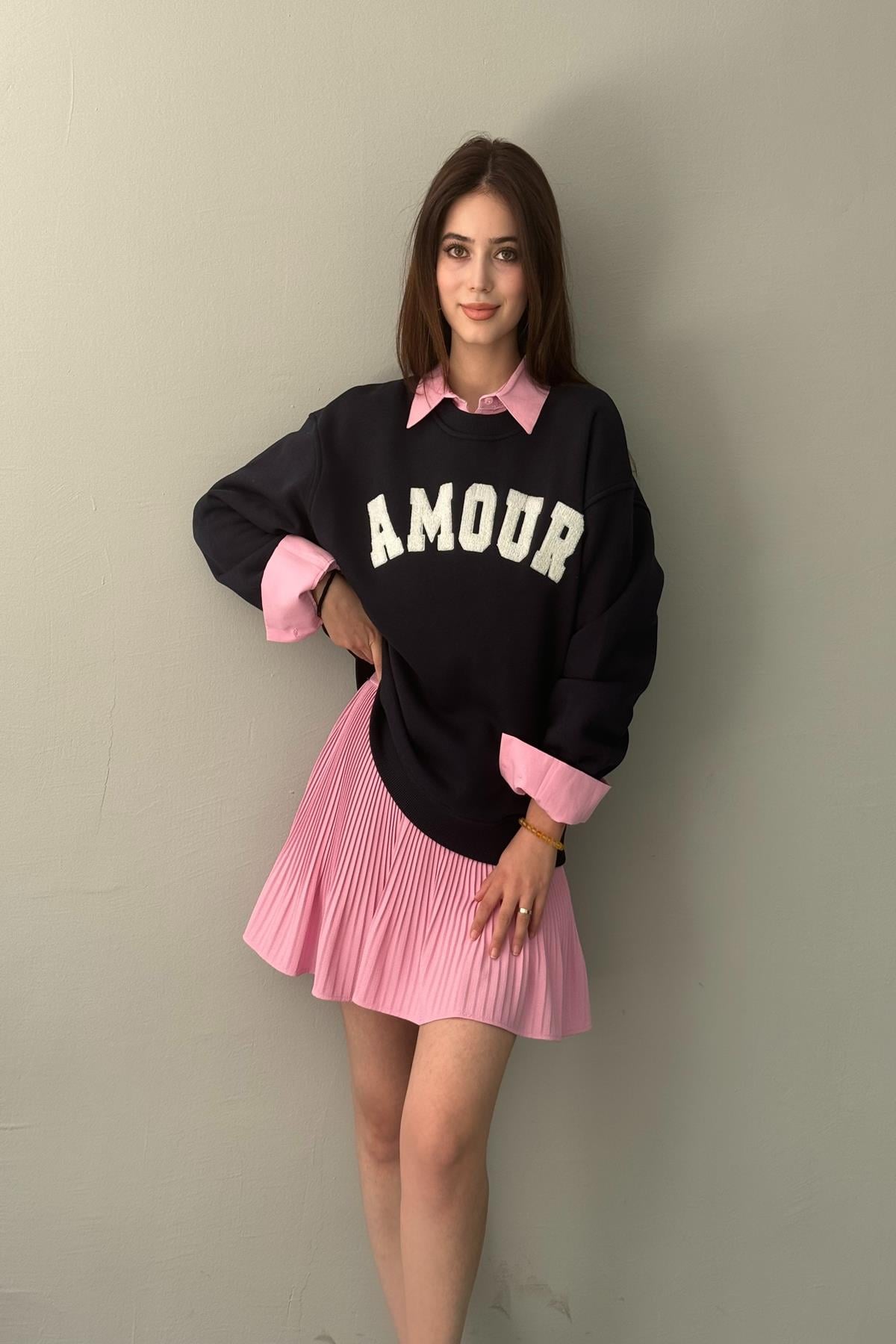 AMOUR NAKIŞ DETAY SWEAT