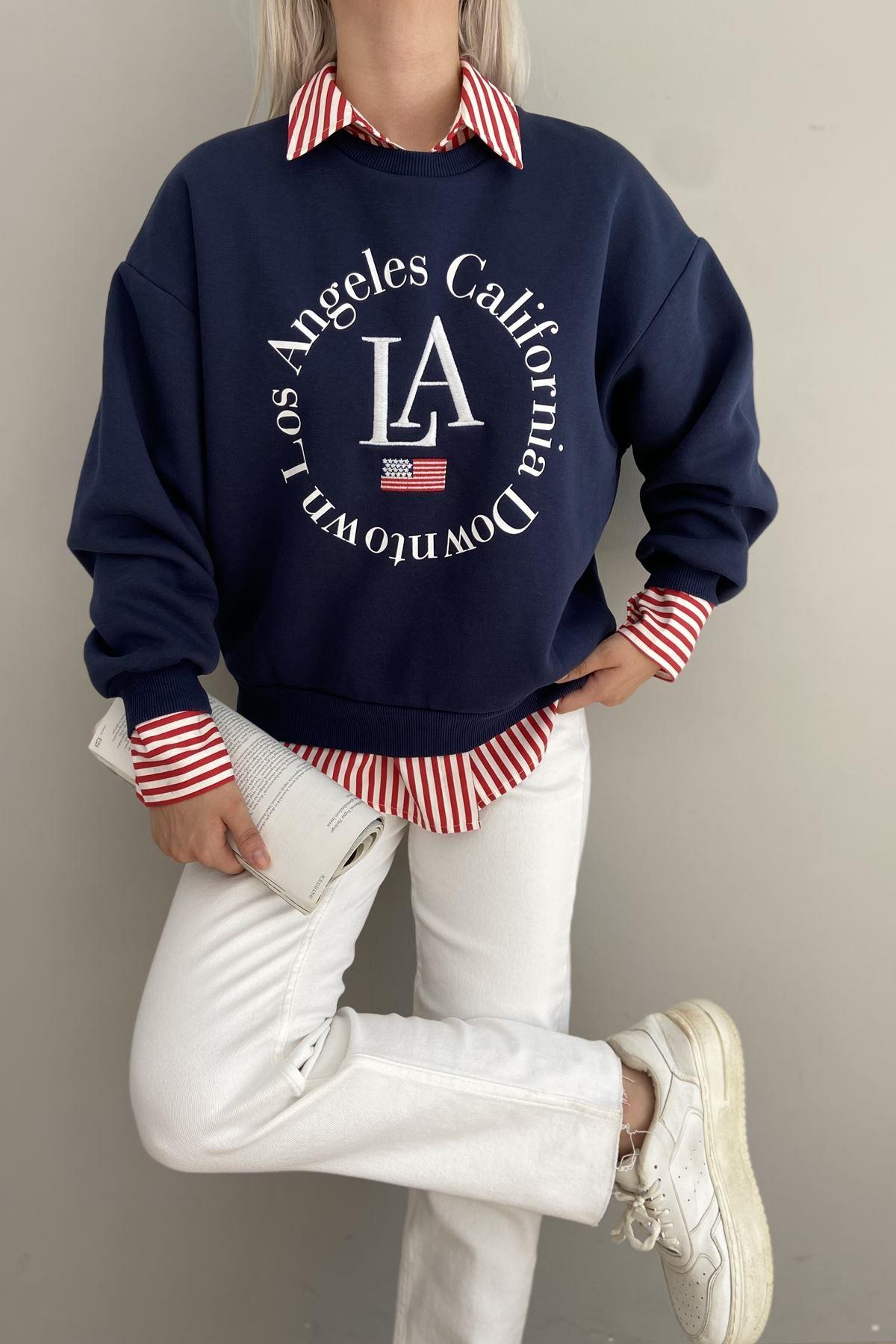 BASKI DETAYLI SWEATSHIRT