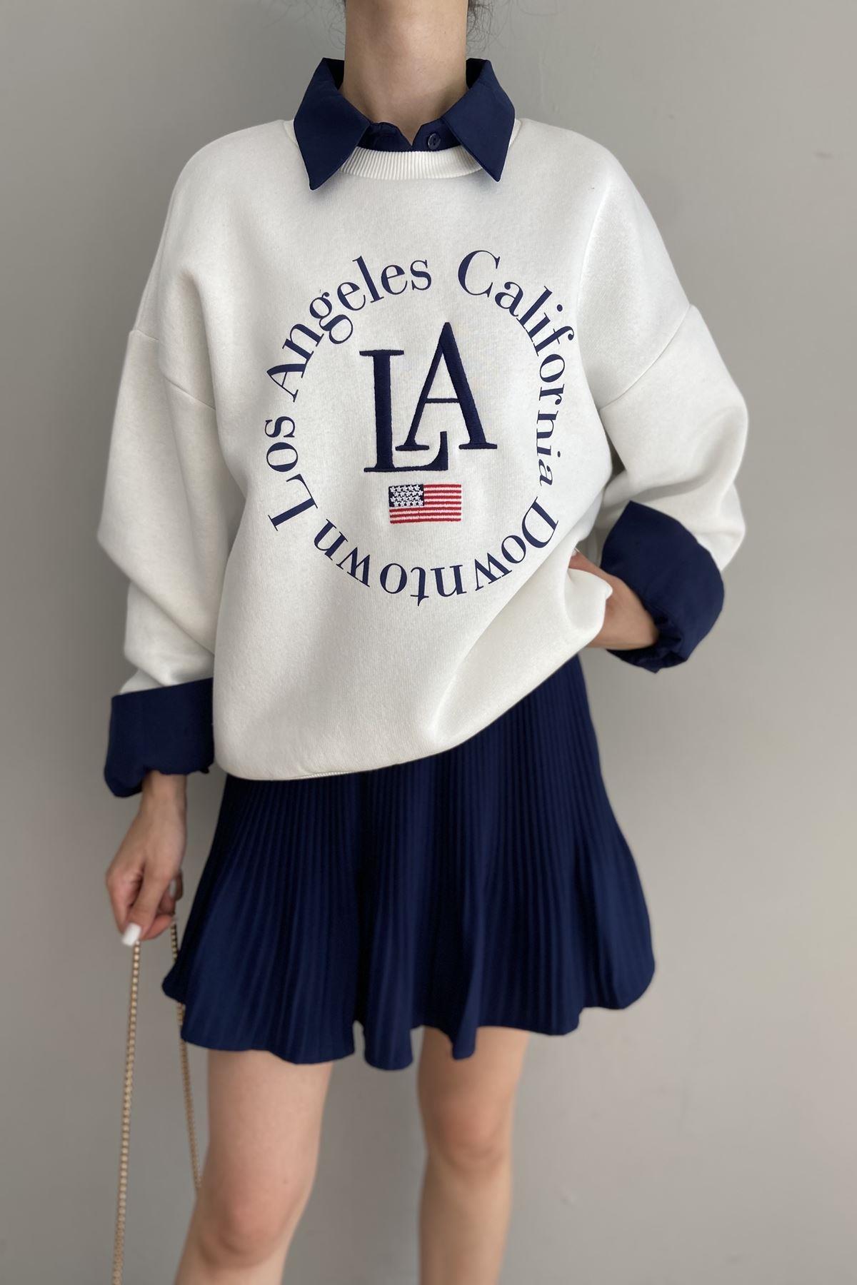 BASKI DETAYLI SWEATSHIRT