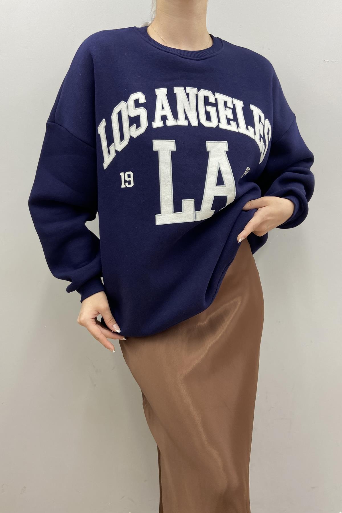 BASKI DETAYLI SWEATSHIRT