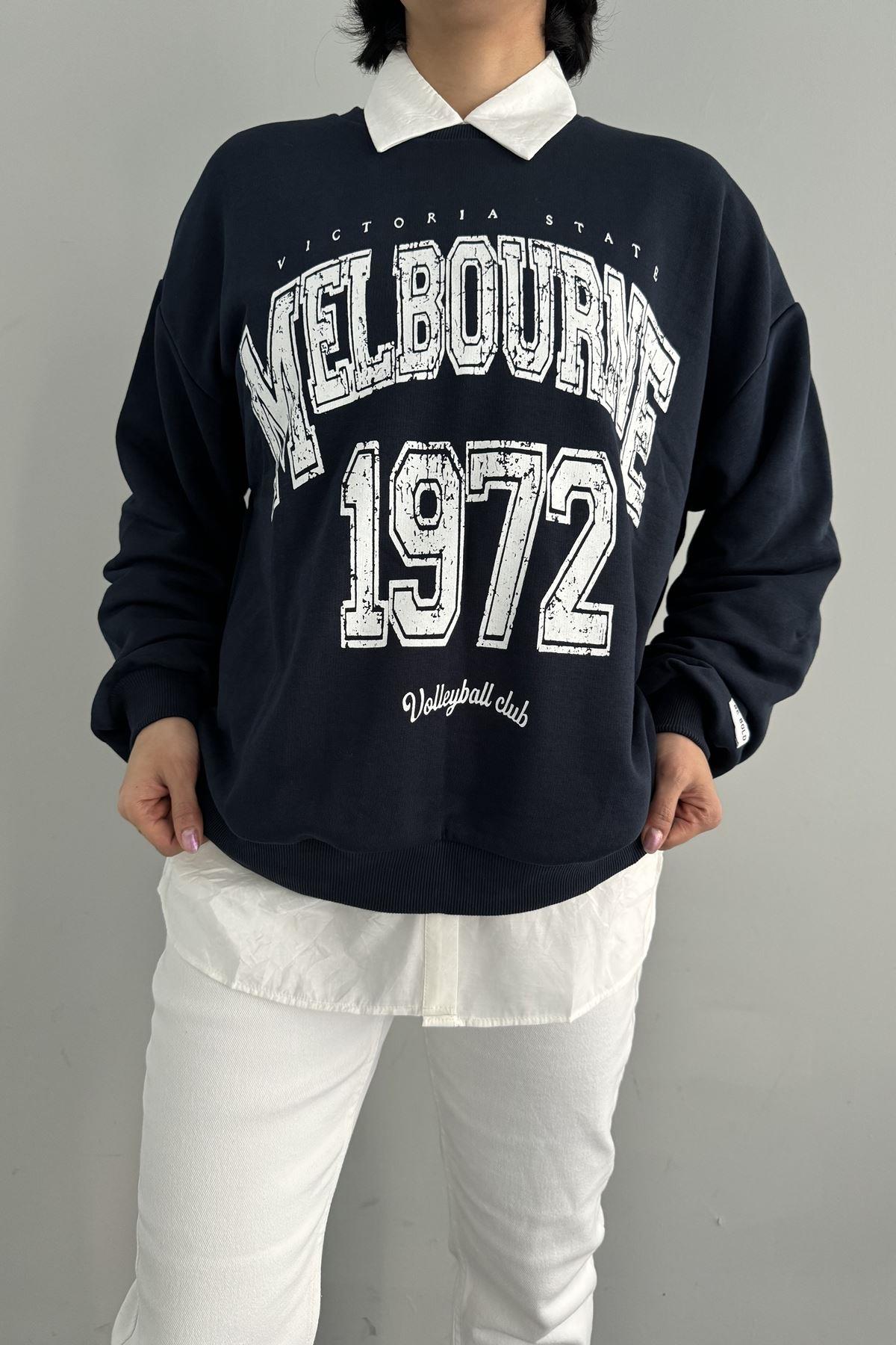 BASKI DETAYLI SWEATSHIRT