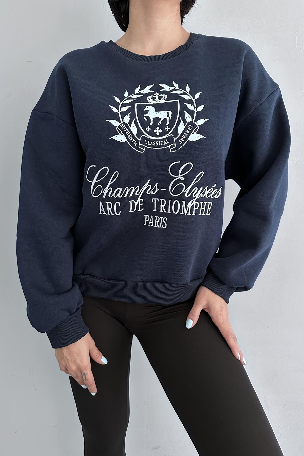BASKI DETAYLI SWEATSHIRT