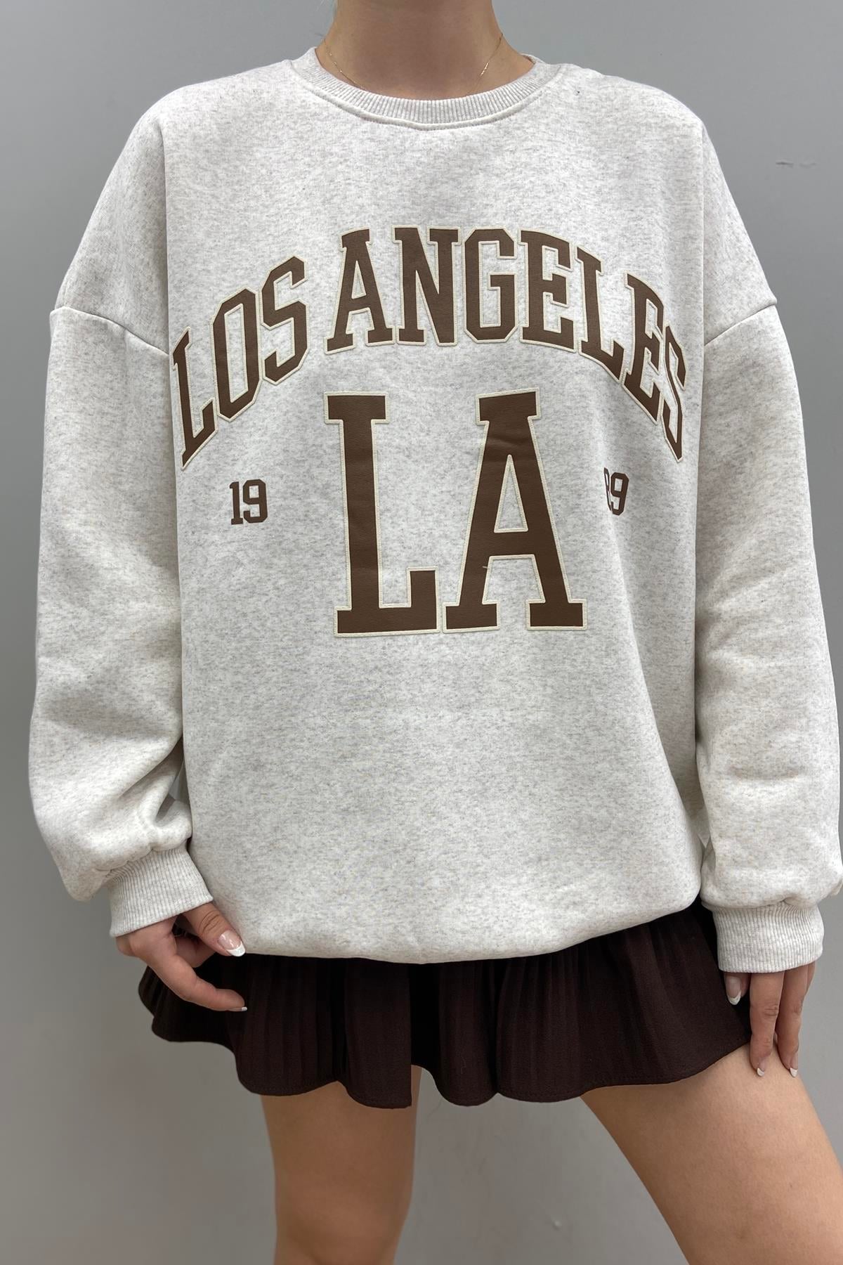 BASKI DETAYLI SWEATSHIRT