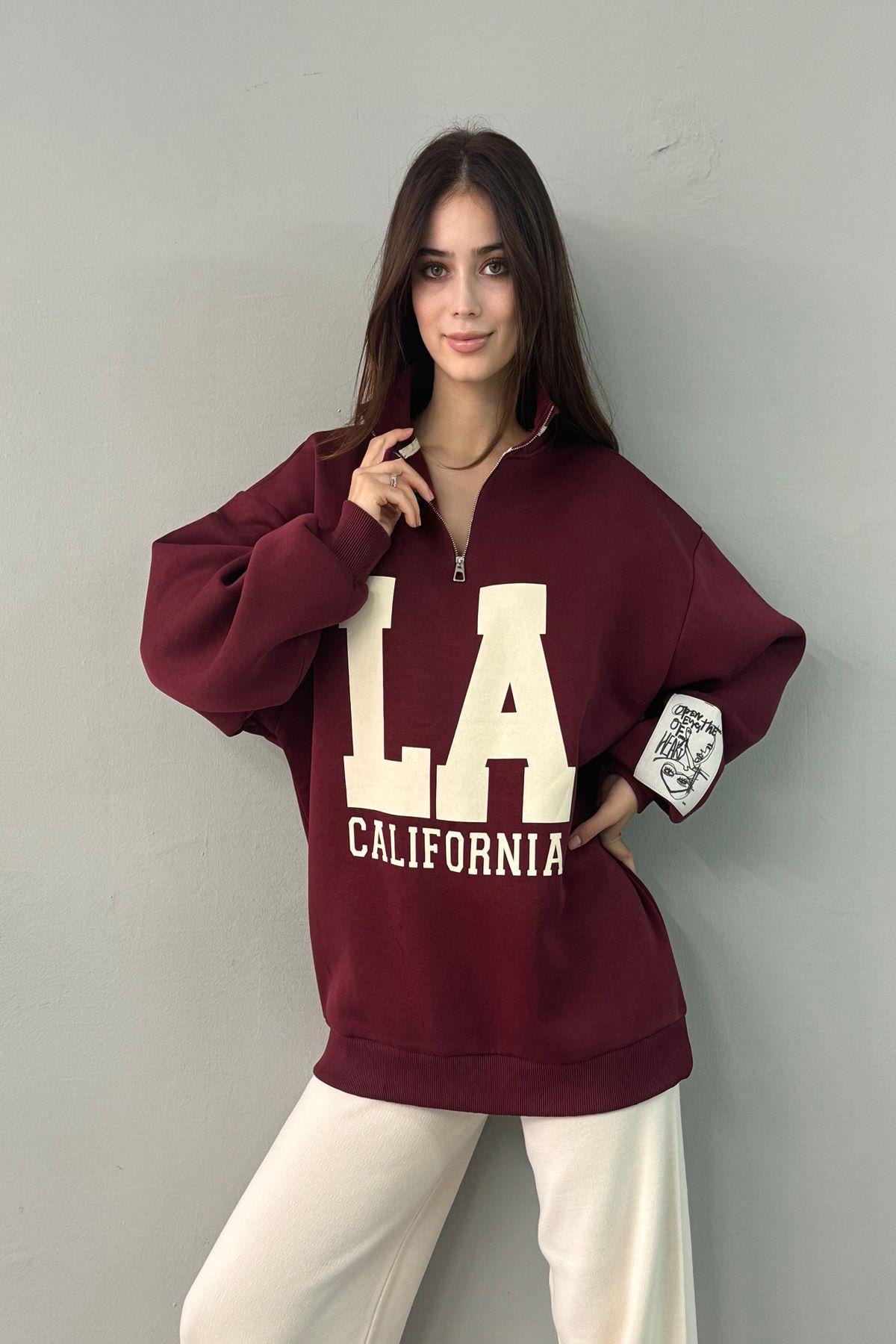 BASKI VE ETİKET DETAYLI SWEATSHIRT