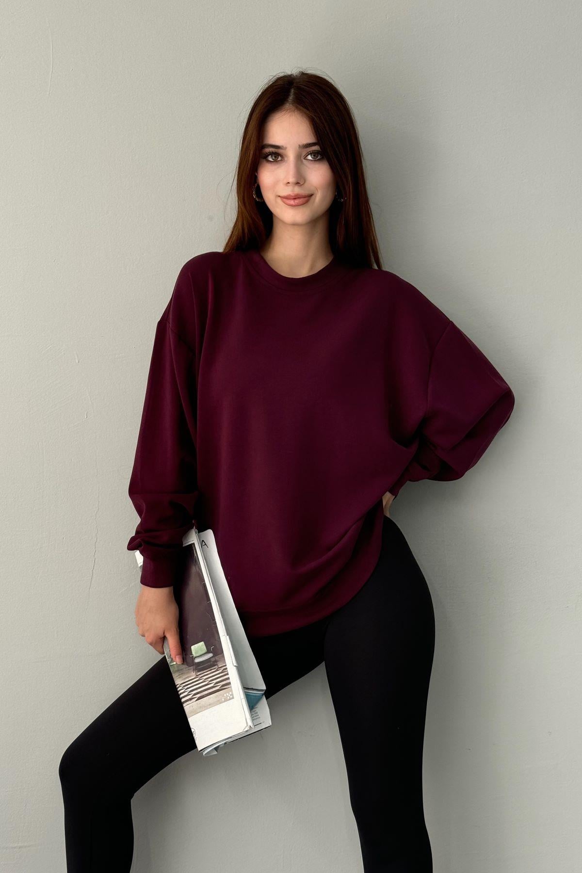 BİSİKLET YAKA MODAL SWEATSHIRT