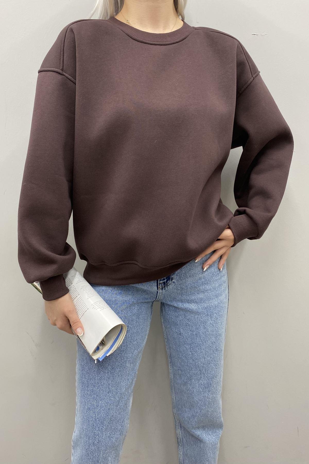 BİSİKLET YAKA OMUZ ROBALI SWEATSHIRT