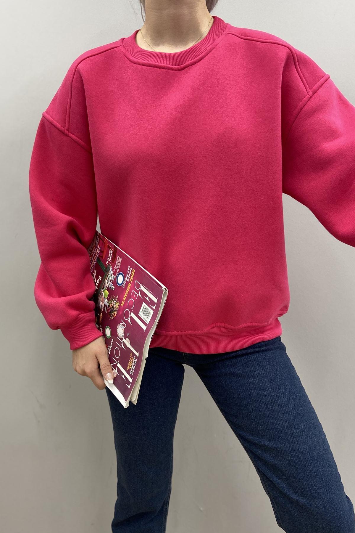 BİSİKLET YAKA OMUZ ROBALI SWEATSHIRT