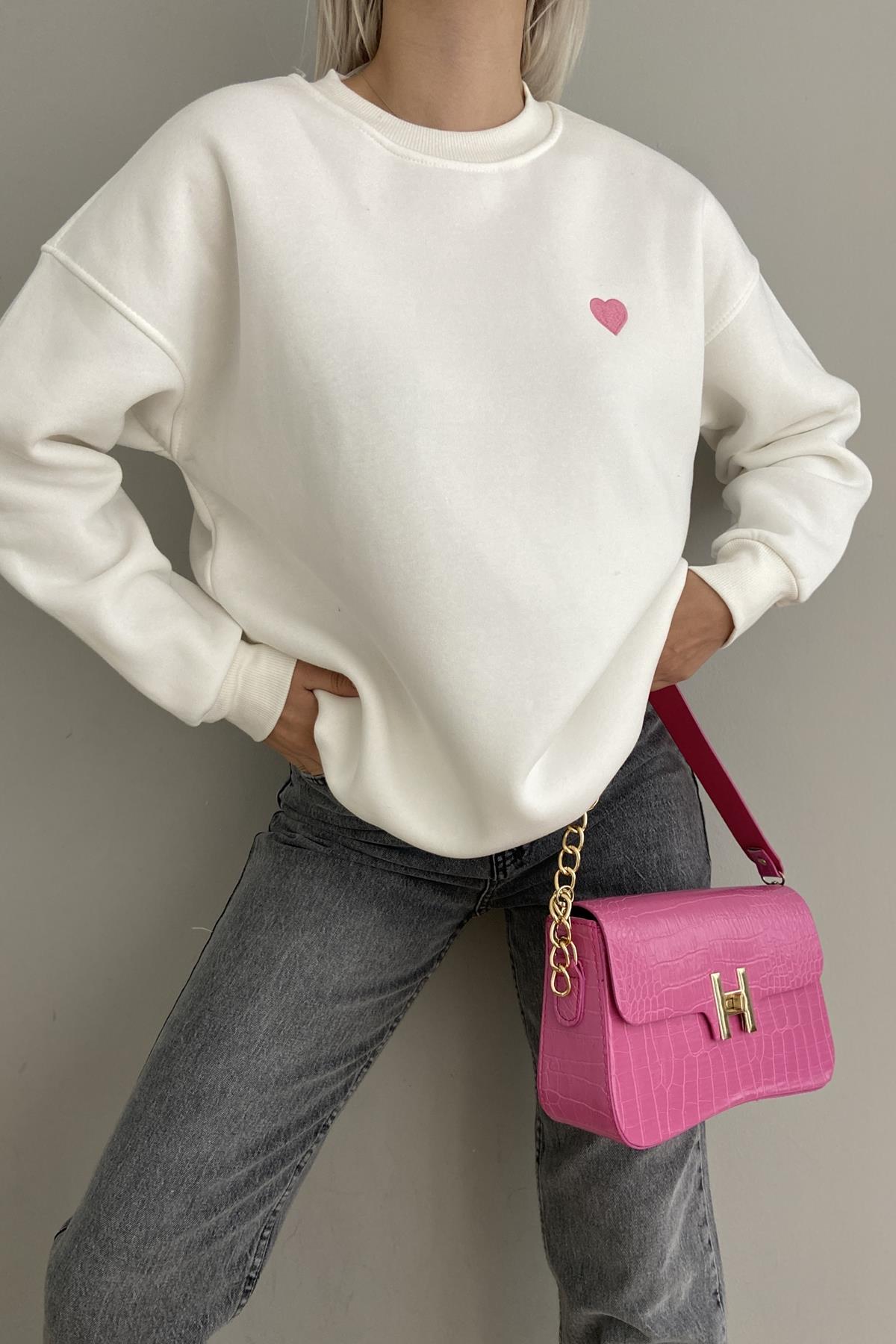 KALP NAKIŞLI SWEATSHIRT