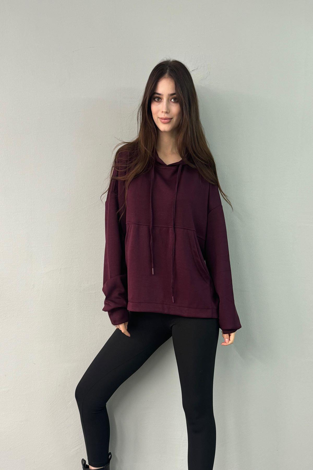 KAPŞONLU MODAL SWEATSHIRT