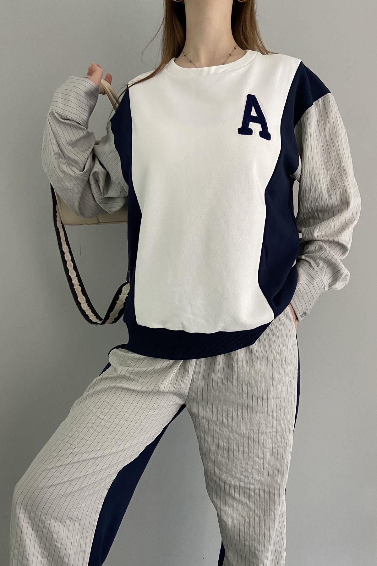 KUMAŞ GARNİLİ SWEATSHIRT