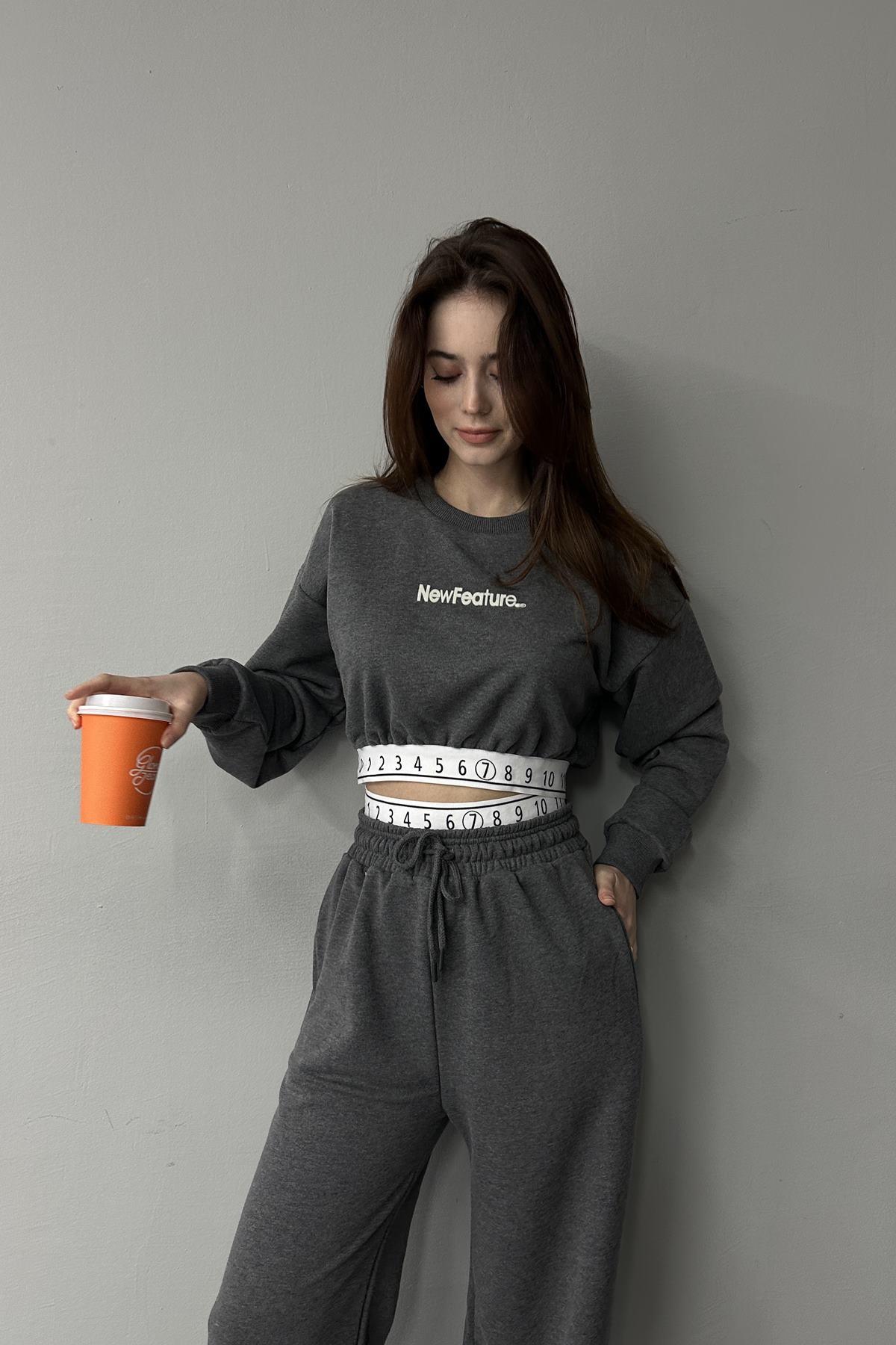 LASTİK DETAYLI SWEATSHIRT