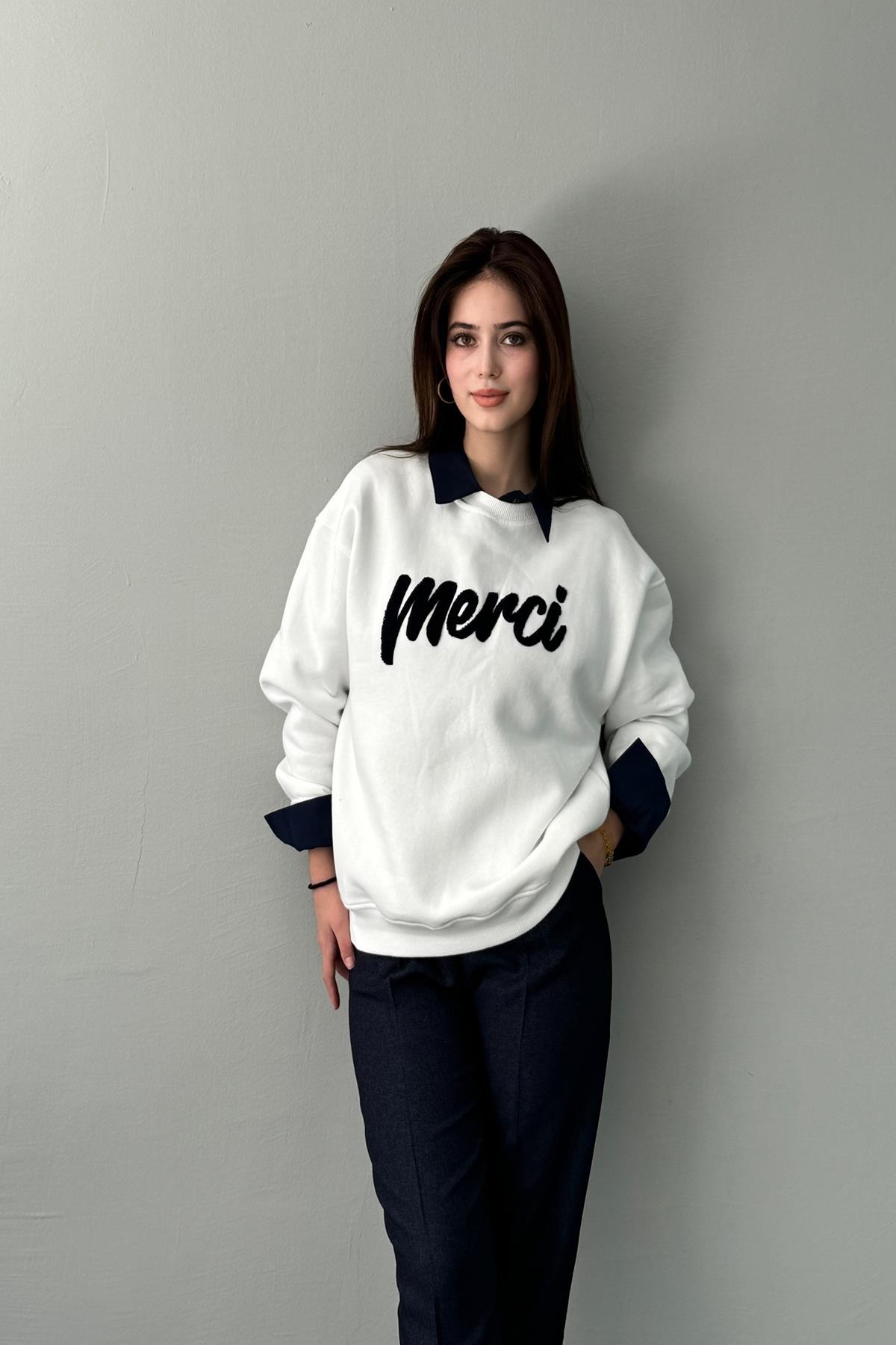 MERCİ NAKIŞ DETAY SWEAT