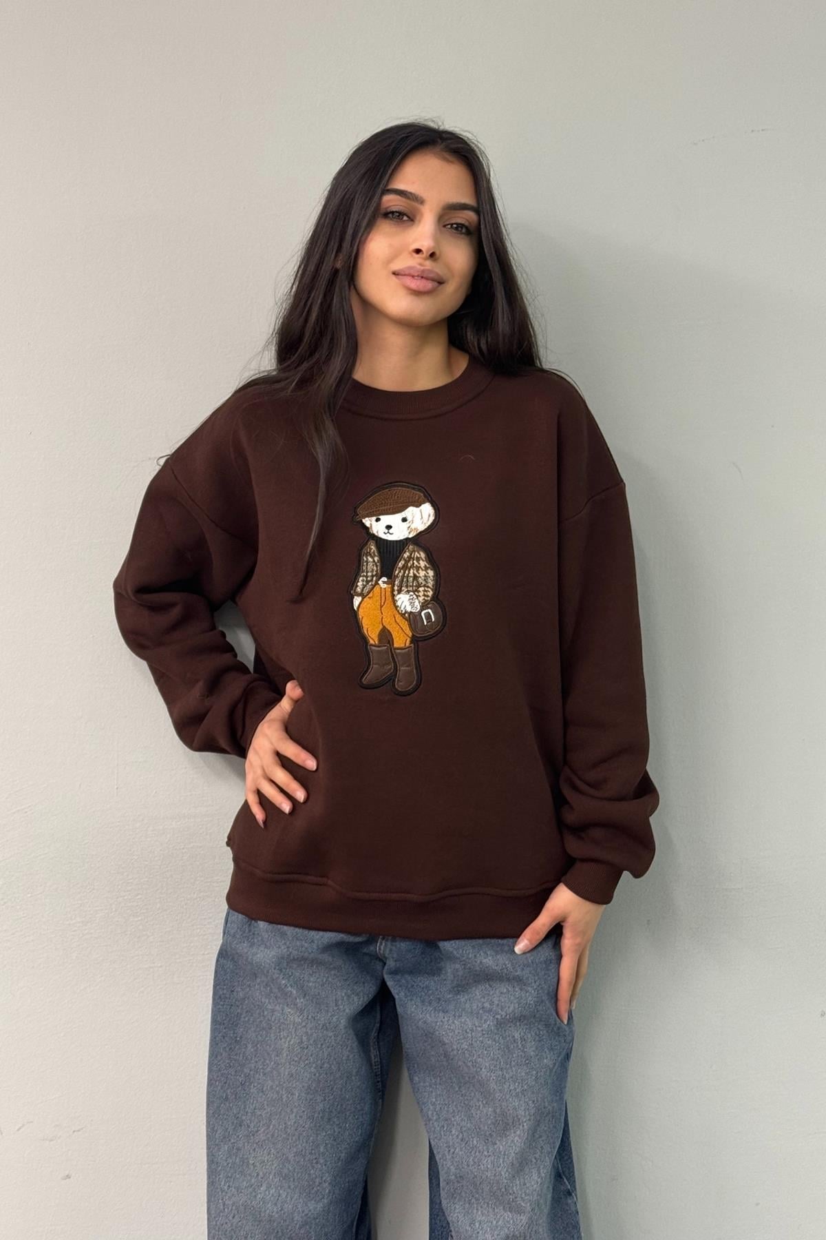 NAKIŞ DETAYLI SWEATSHIRT