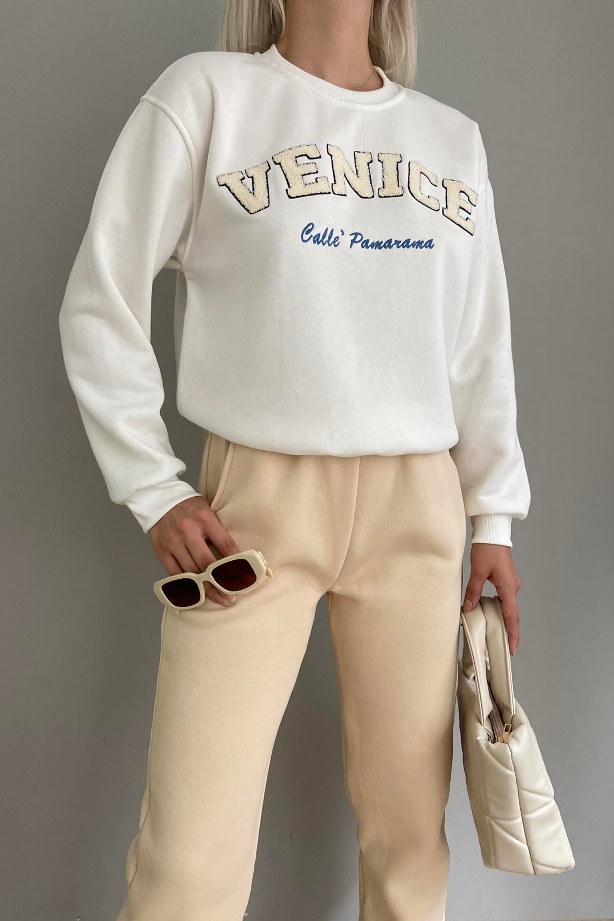 NAKIŞ DETAYLI SWEATSHIRT