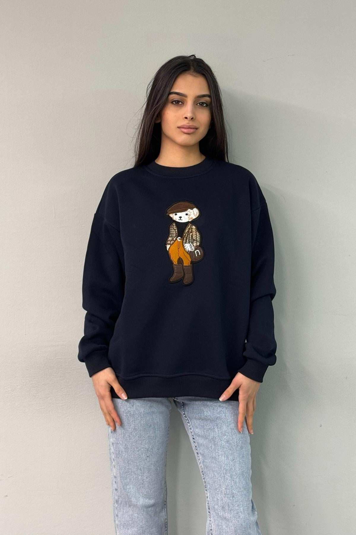 NAKIŞ DETAYLI SWEATSHIRT