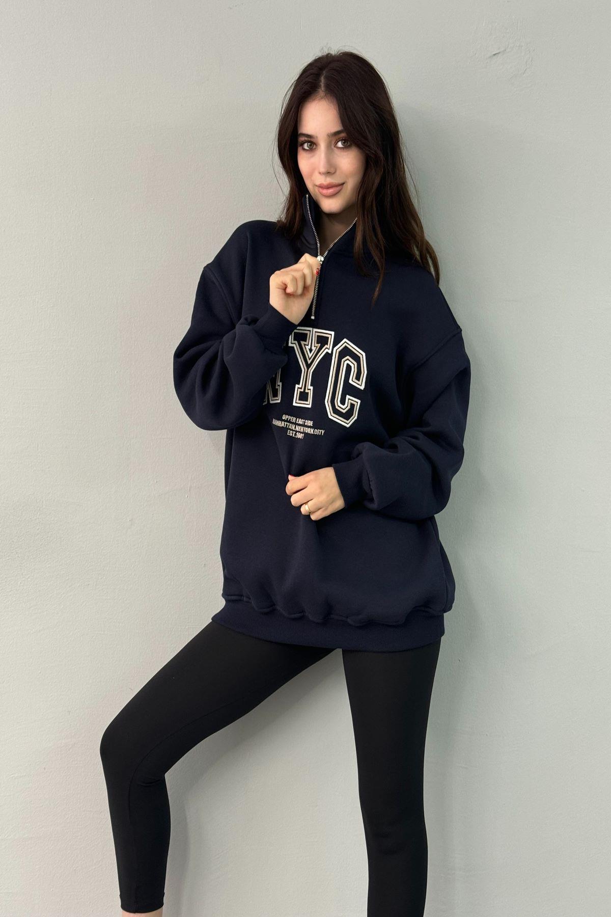 NYC NAKIŞ DETAY SWEATSHIRT