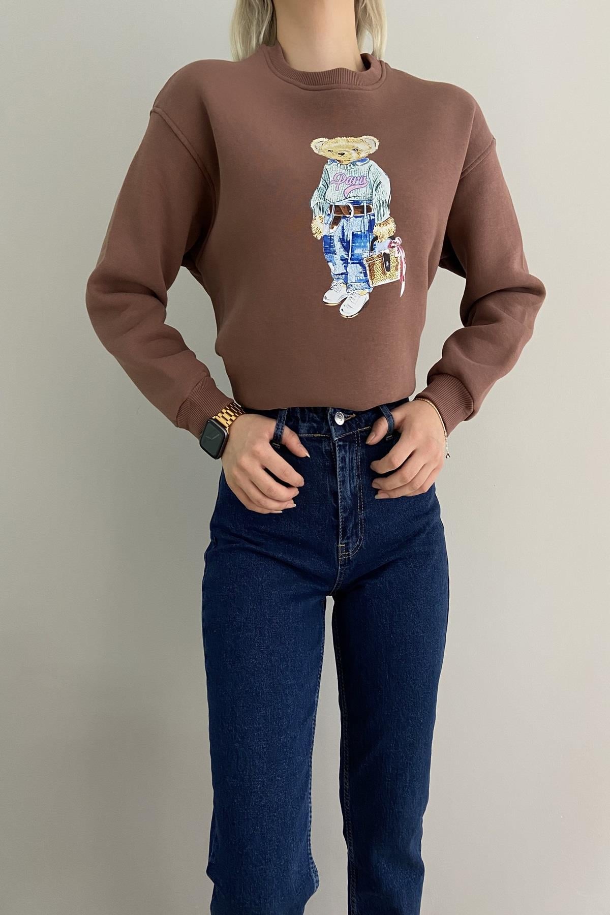 PARİS YAZILI AYICIK BASKILI SWEAT
