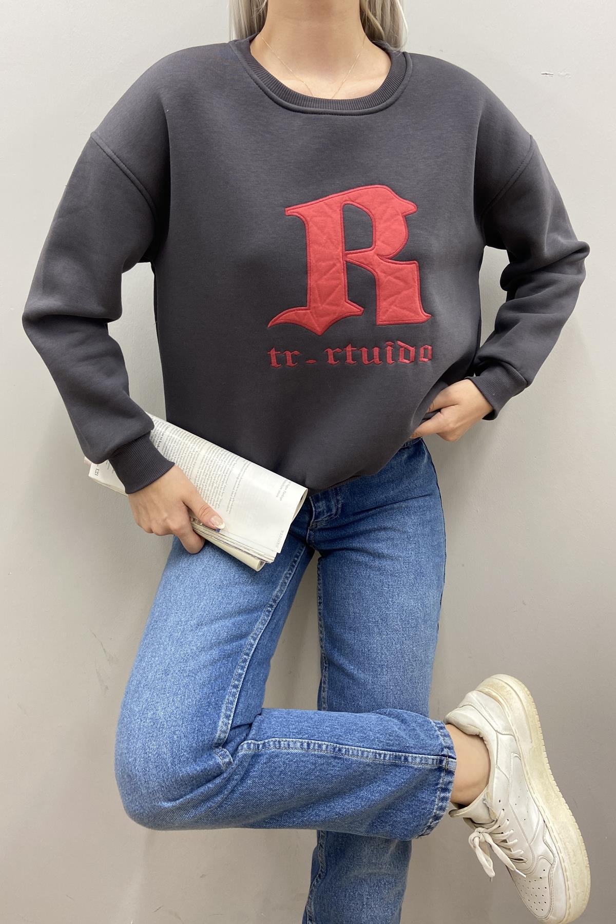 R NAKIŞ DETAY SWEATSHIRT