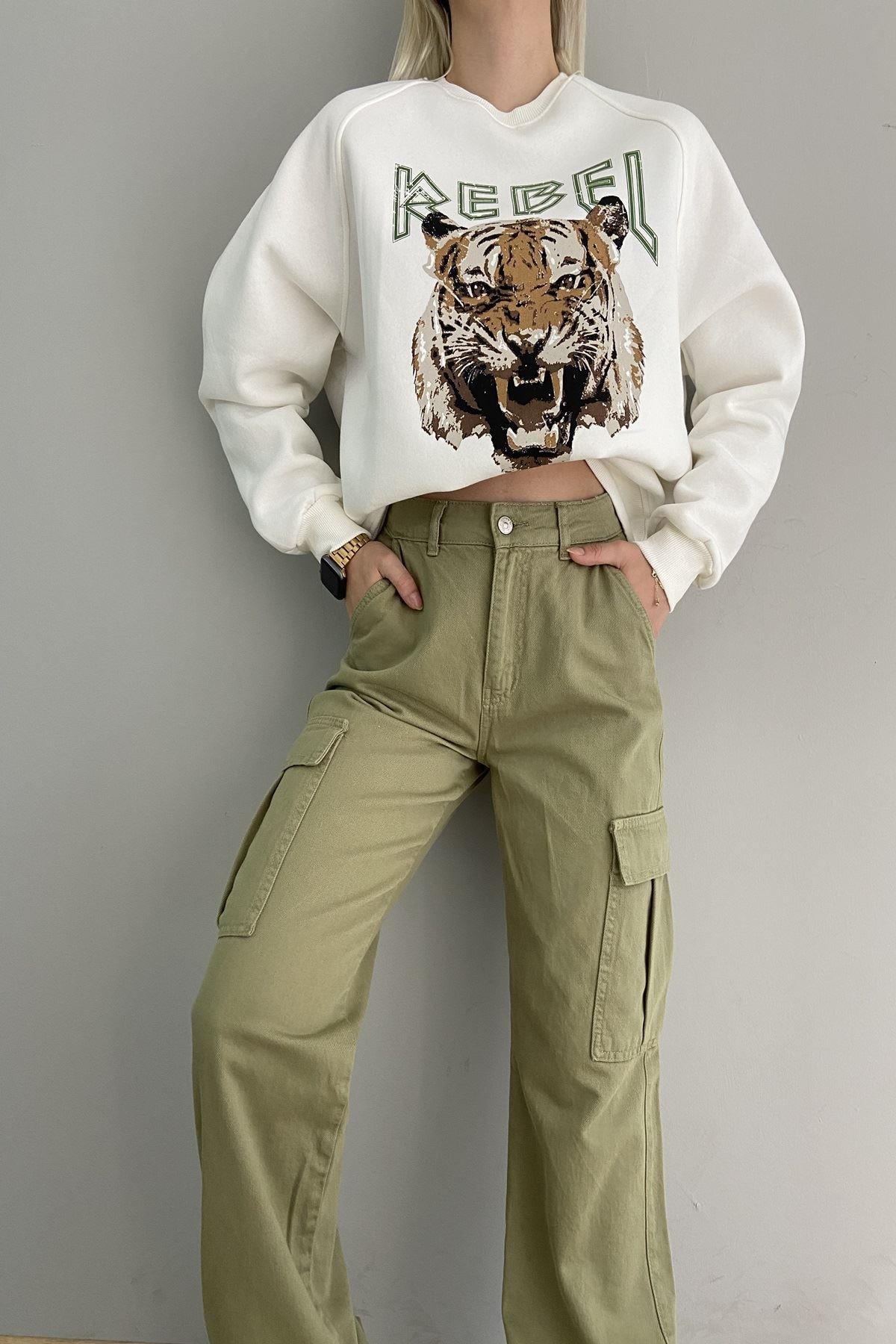 REBEL ASLAN NAKIŞLI SWEAT