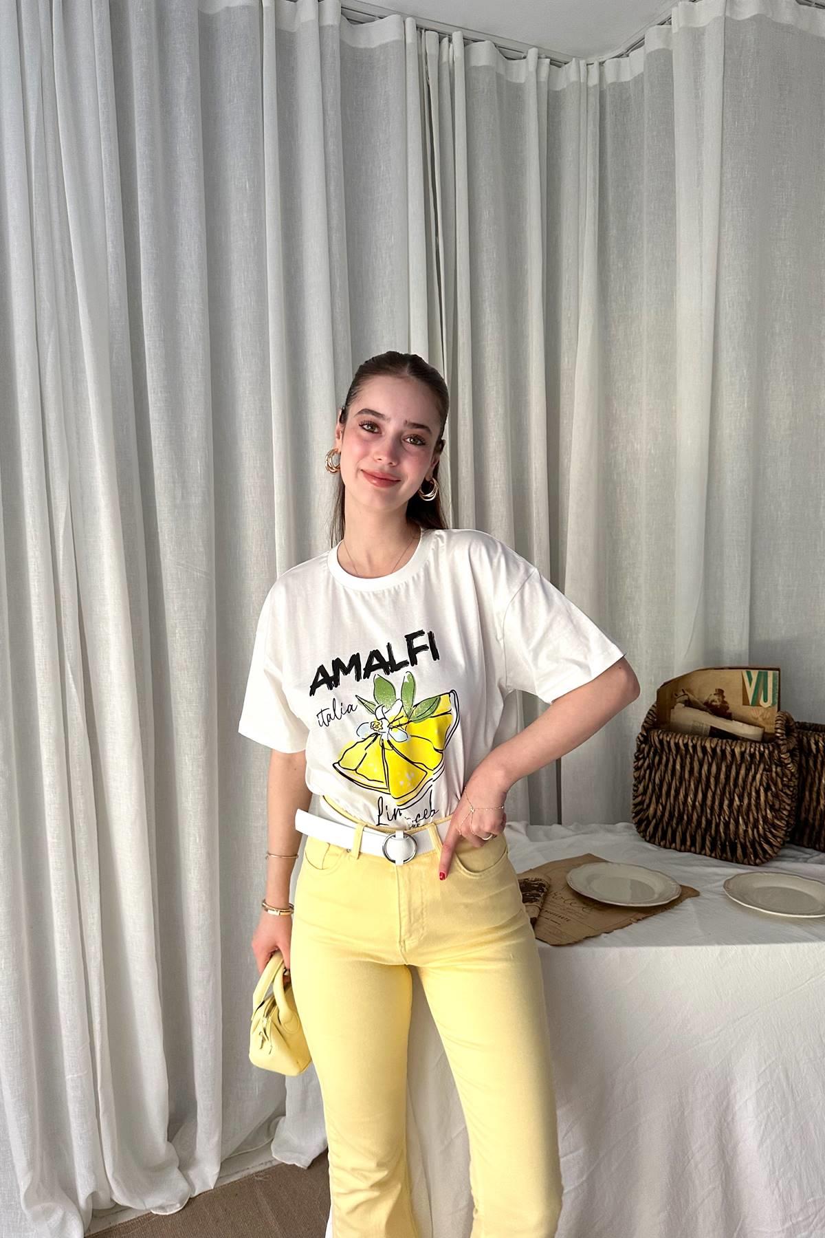 BASKI DETAY TSHIRT