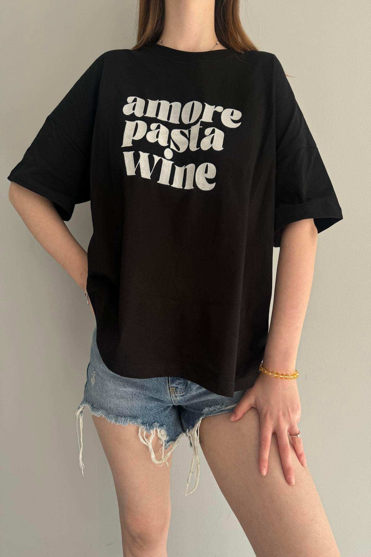 BASKI DETAY TSHIRT