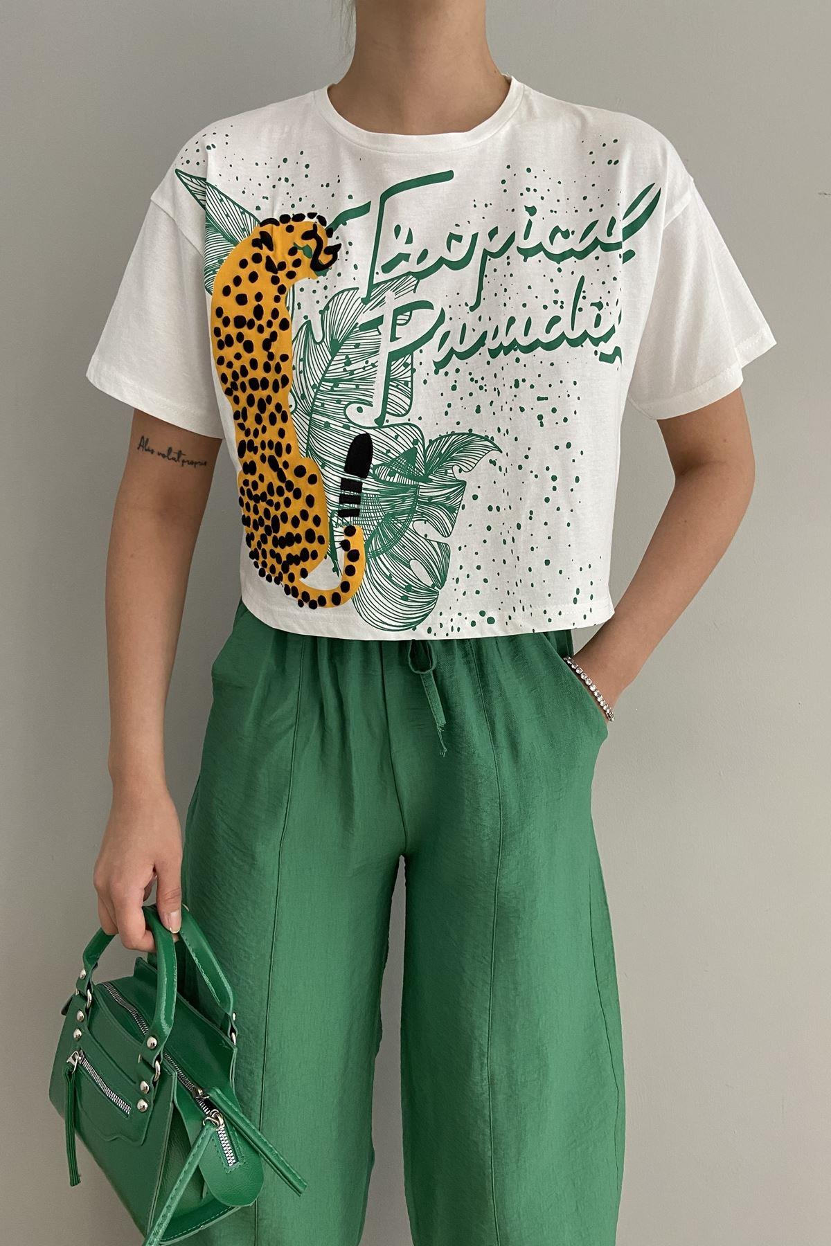 BASKI DETAY TSHIRT