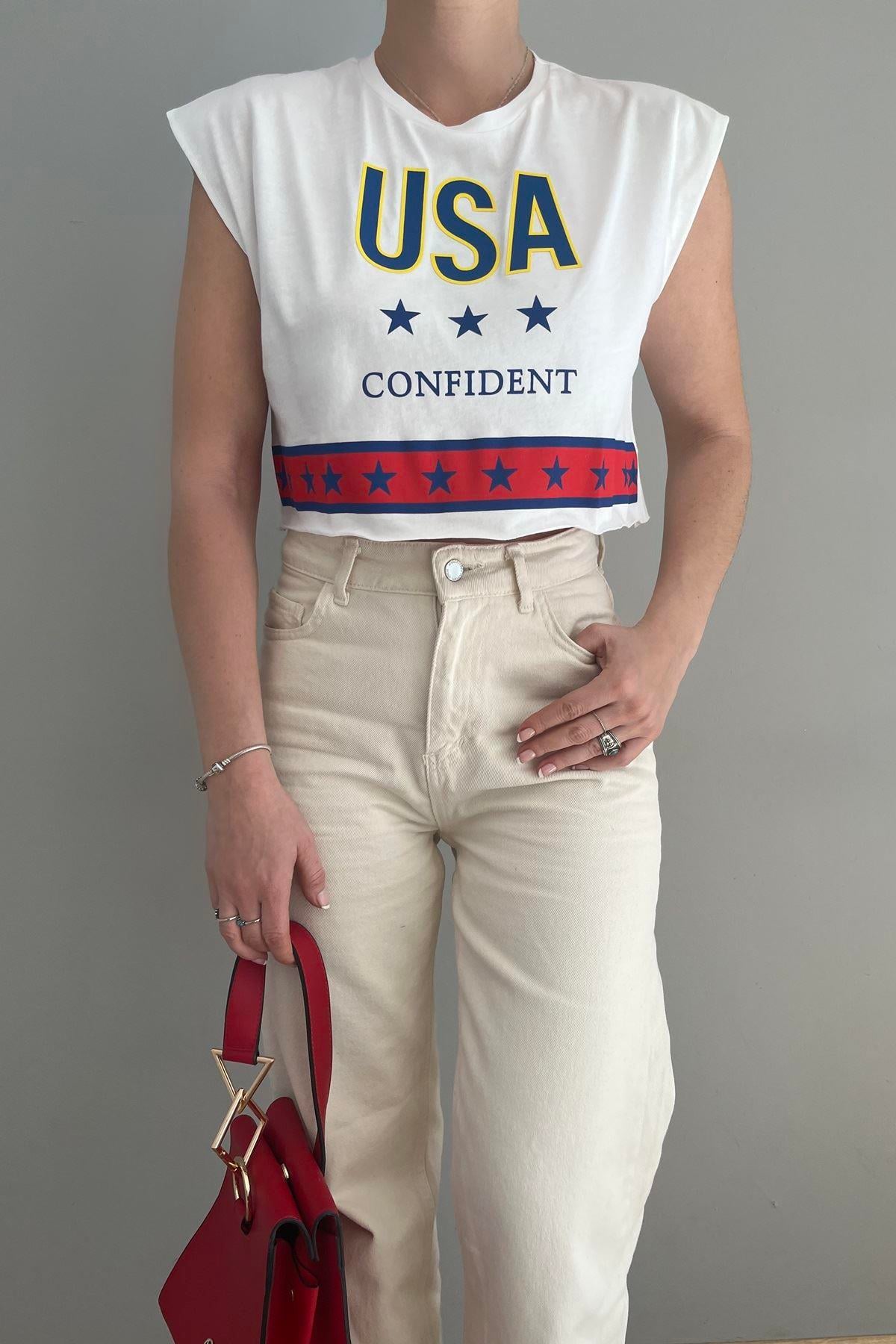 BASKI DETAY TSHIRT