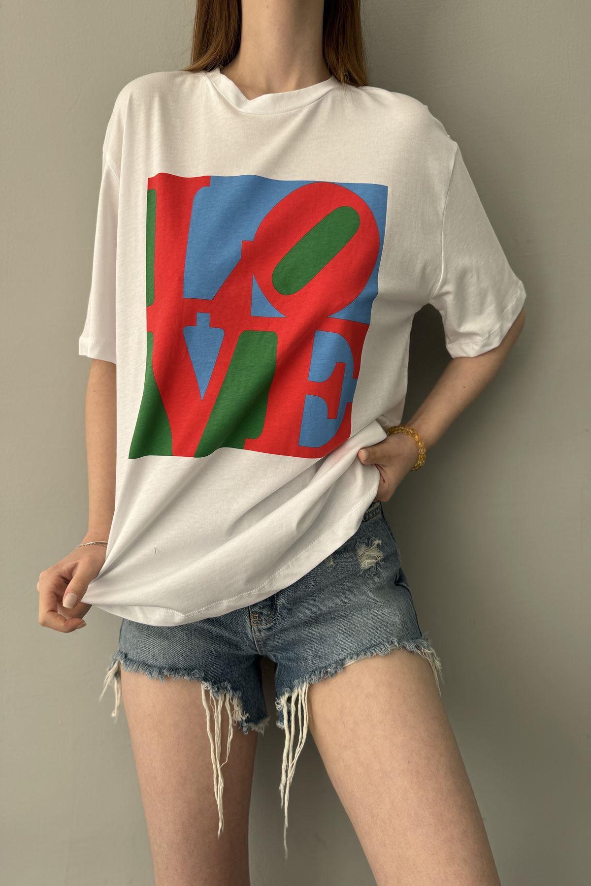 BASKI DETAYLI TSHIRT