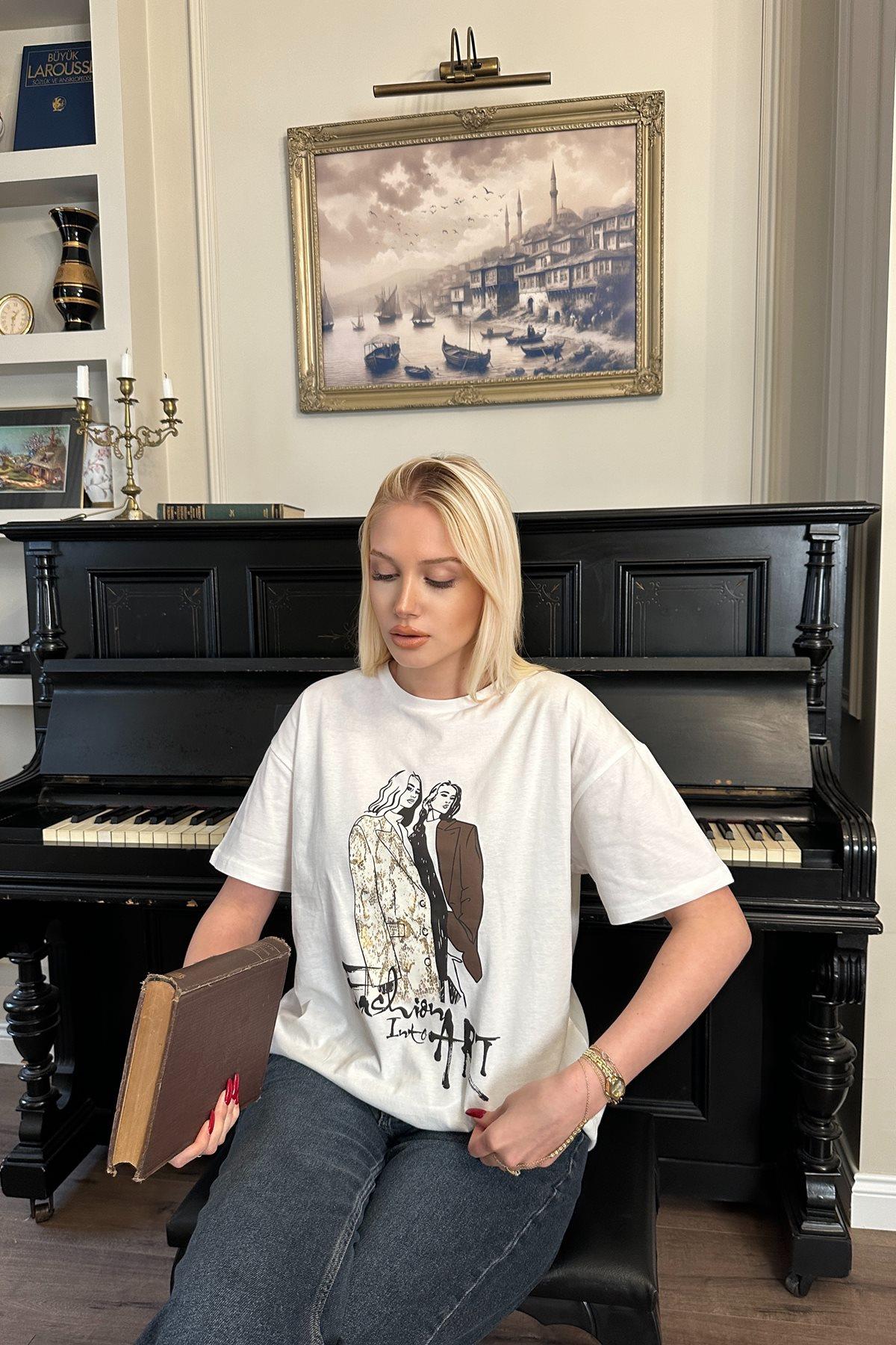 BASKI DETAYLI TSHIRT