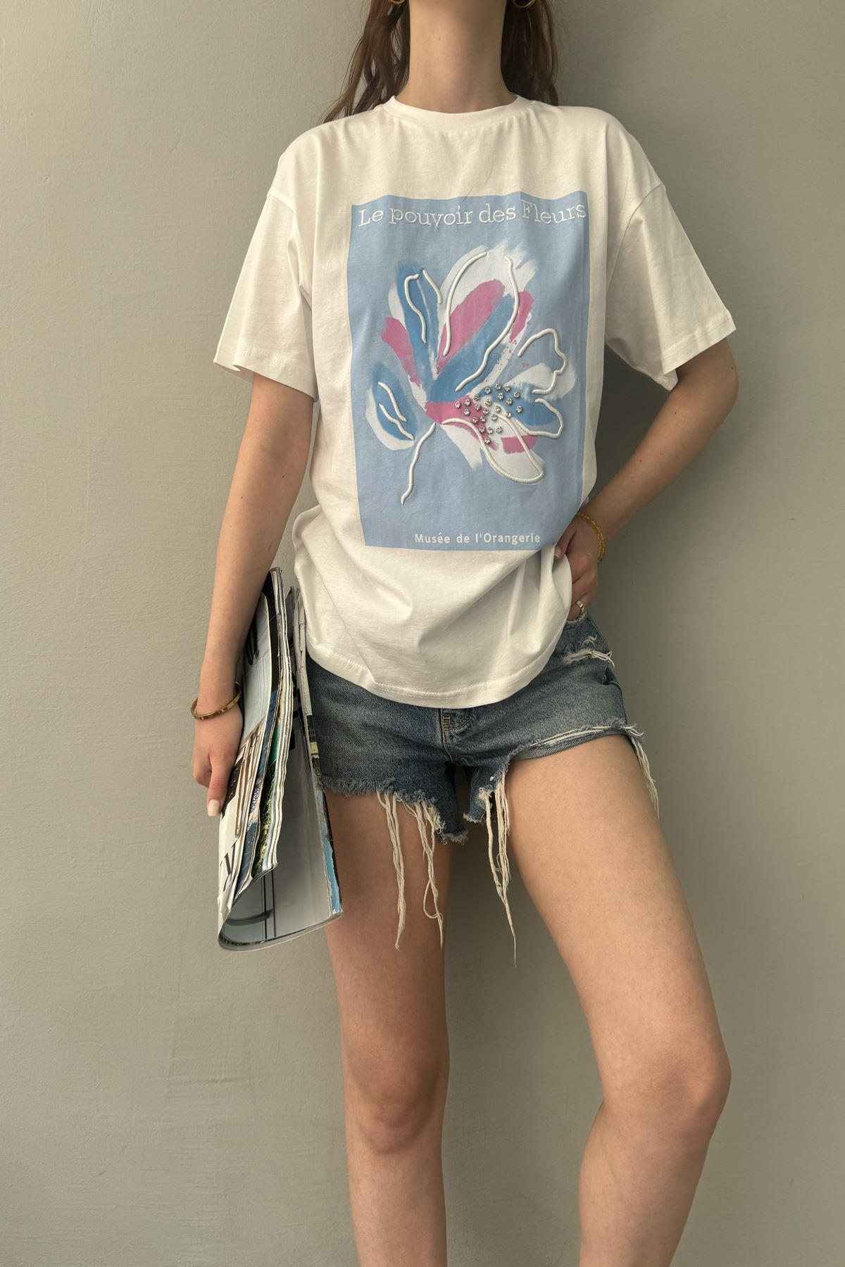 BASKI DETAYLI TSHIRT
