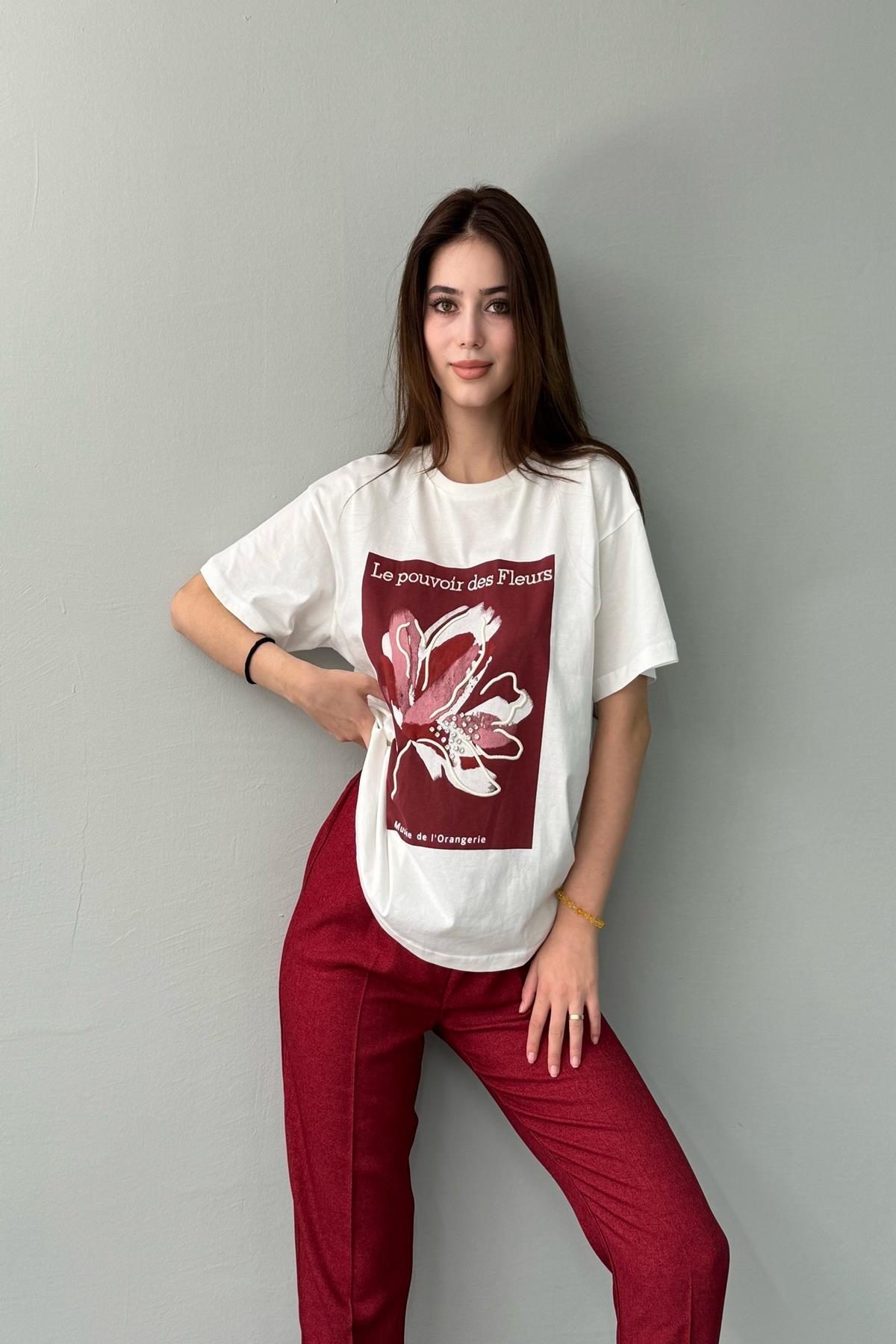 BASKI DETAYLI TSHIRT