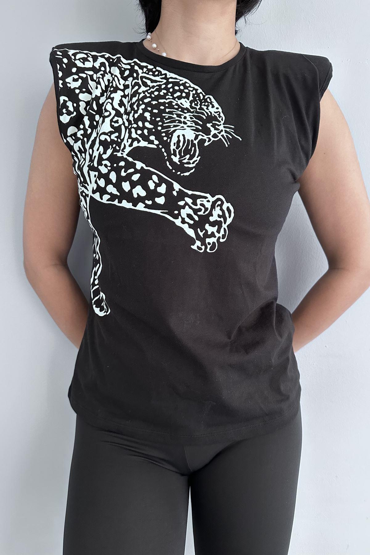 BASKILI KOLSUZ TSHIRT