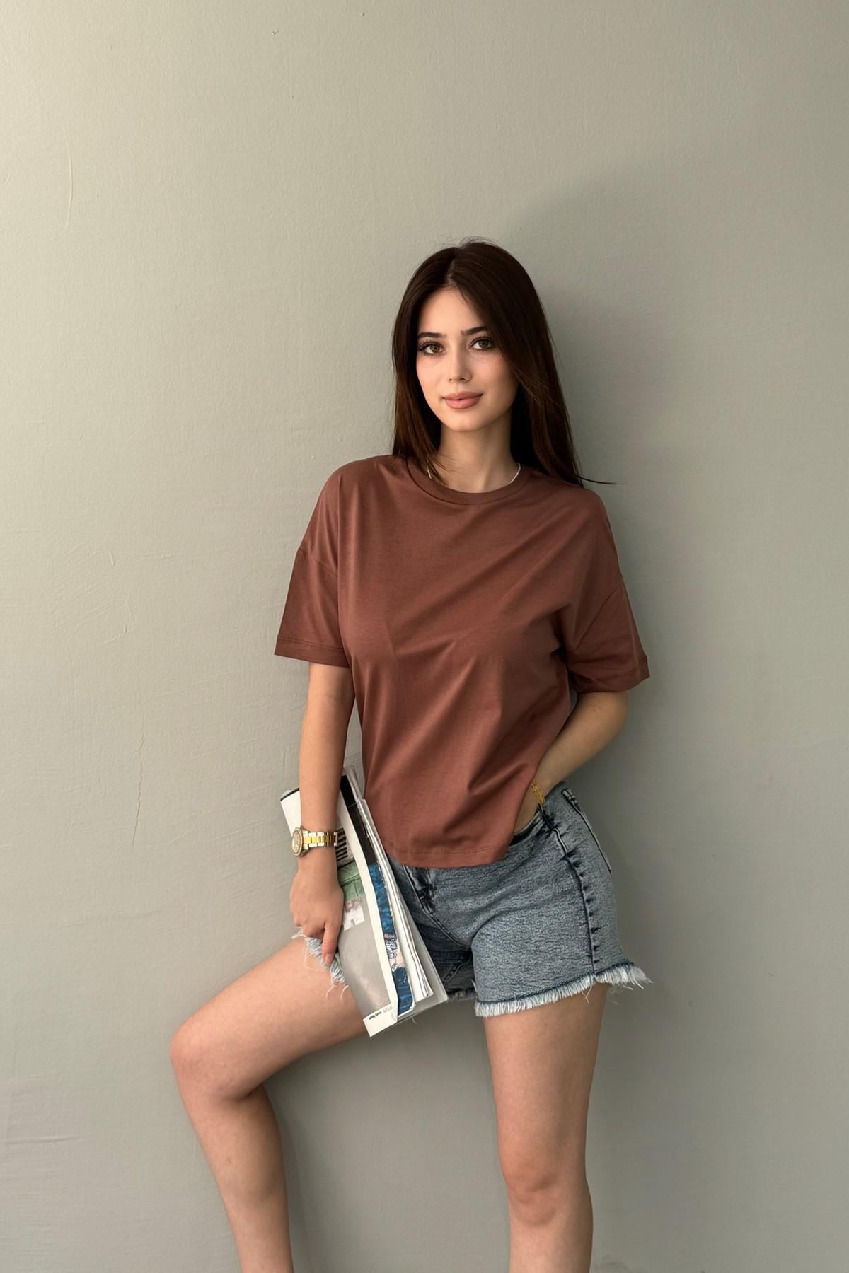BİSİKLET YAKA DÜŞÜK OMUZ TSHIRT