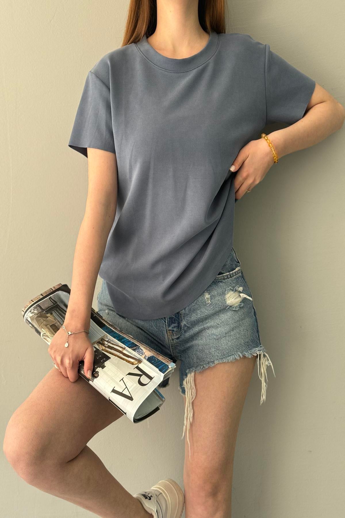 BİSİKLET YAKA MODAL TSHIRT