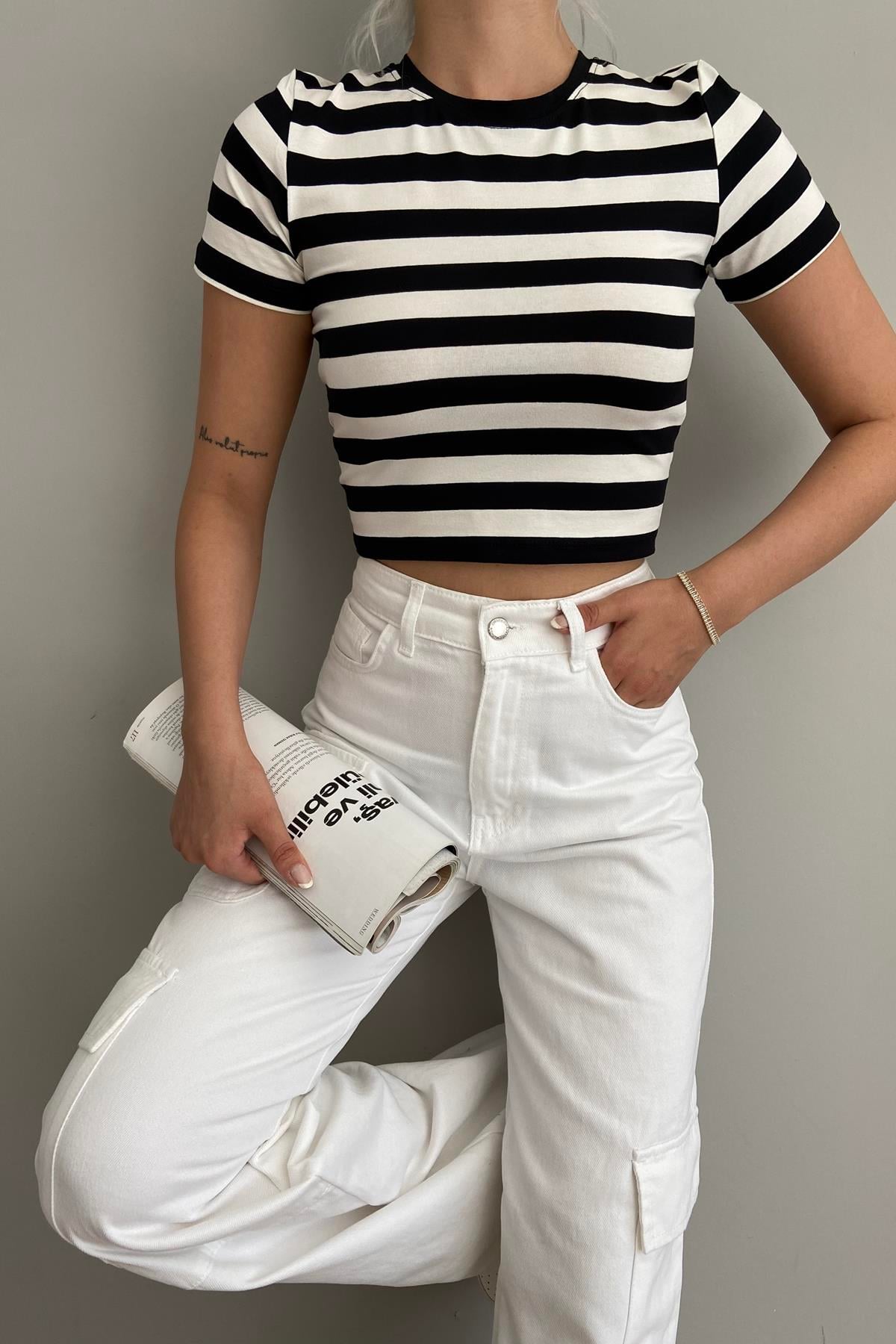 ÇİZGİLİ CROP TOP