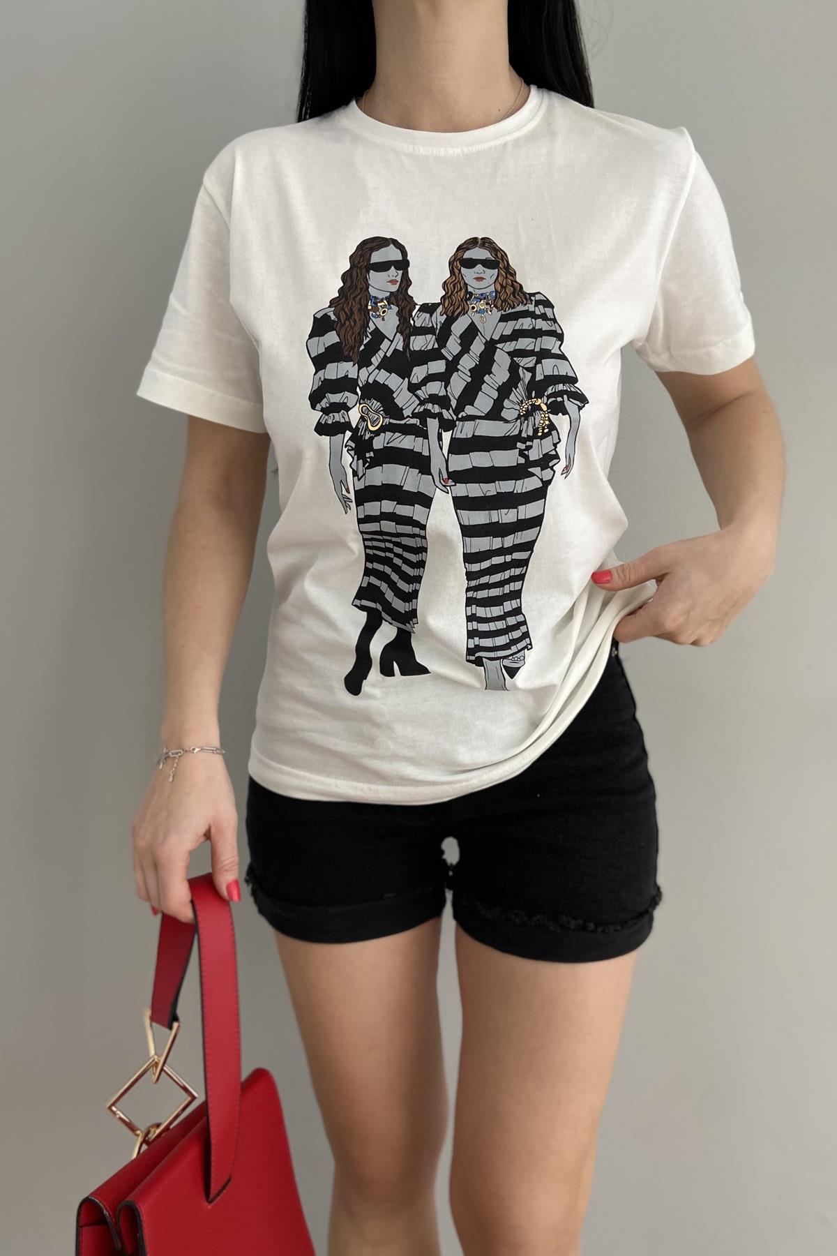 KIZ BASKILI TSHIRT