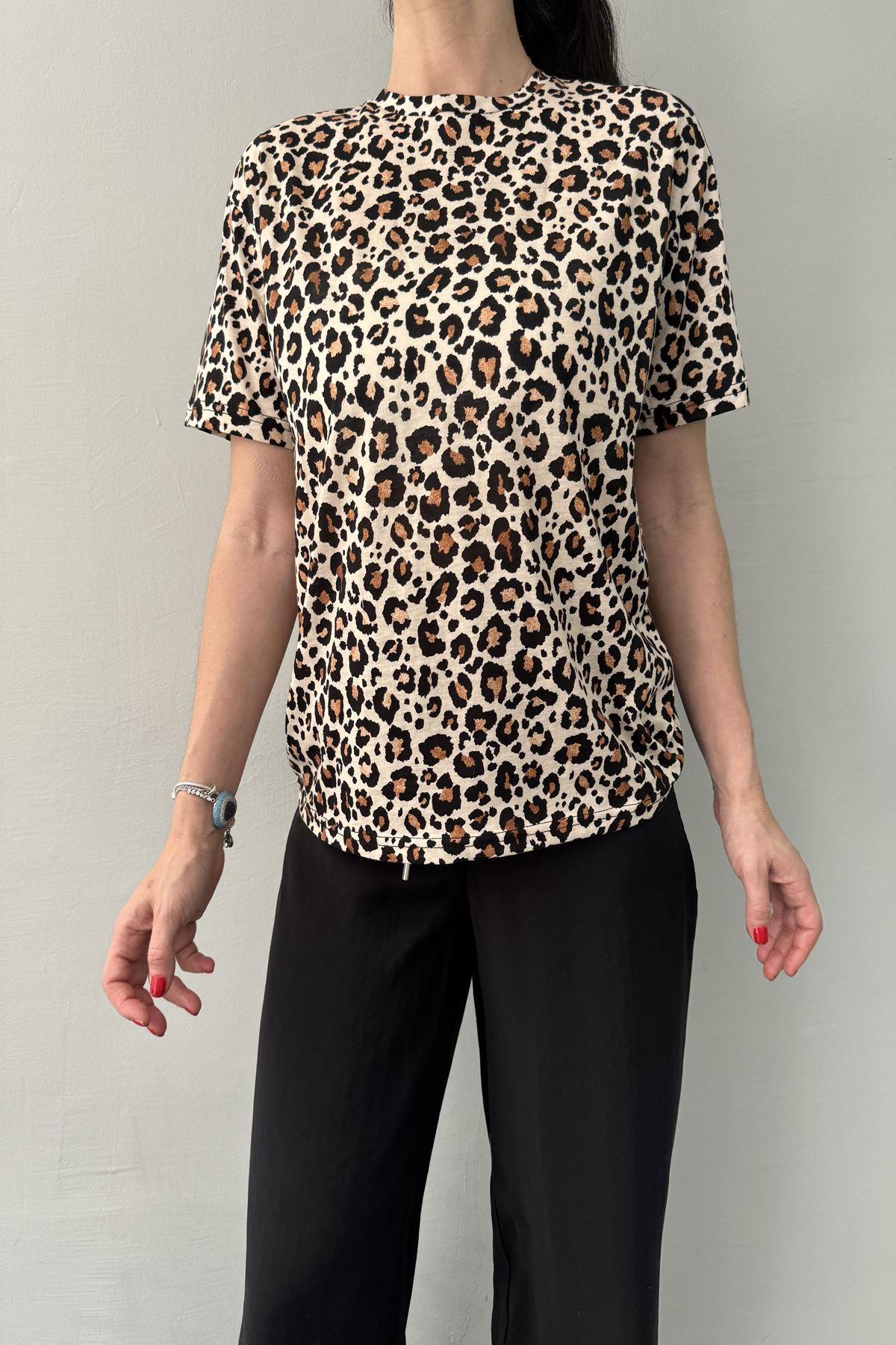 LEOPAR DESEN TSHIRT