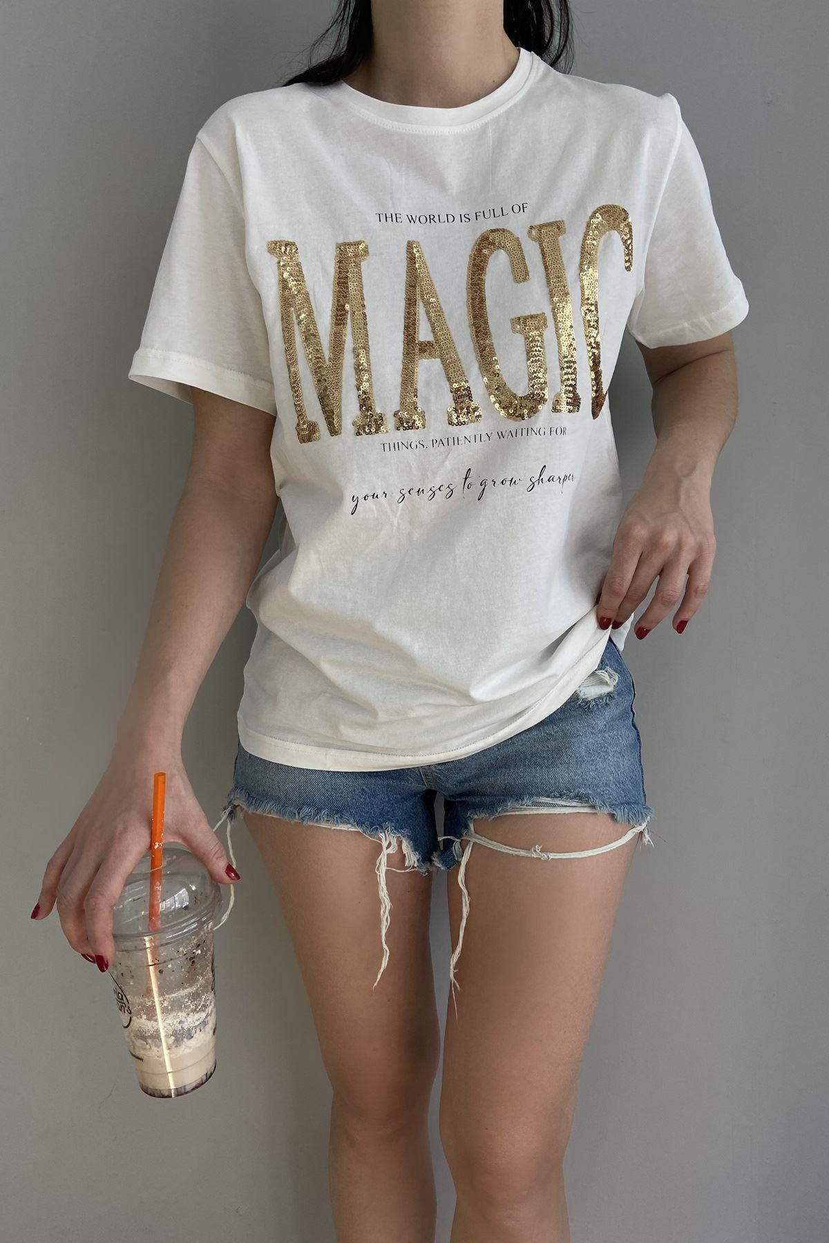 MAGİC PUL PAYET NAKIŞLI TSHIRT