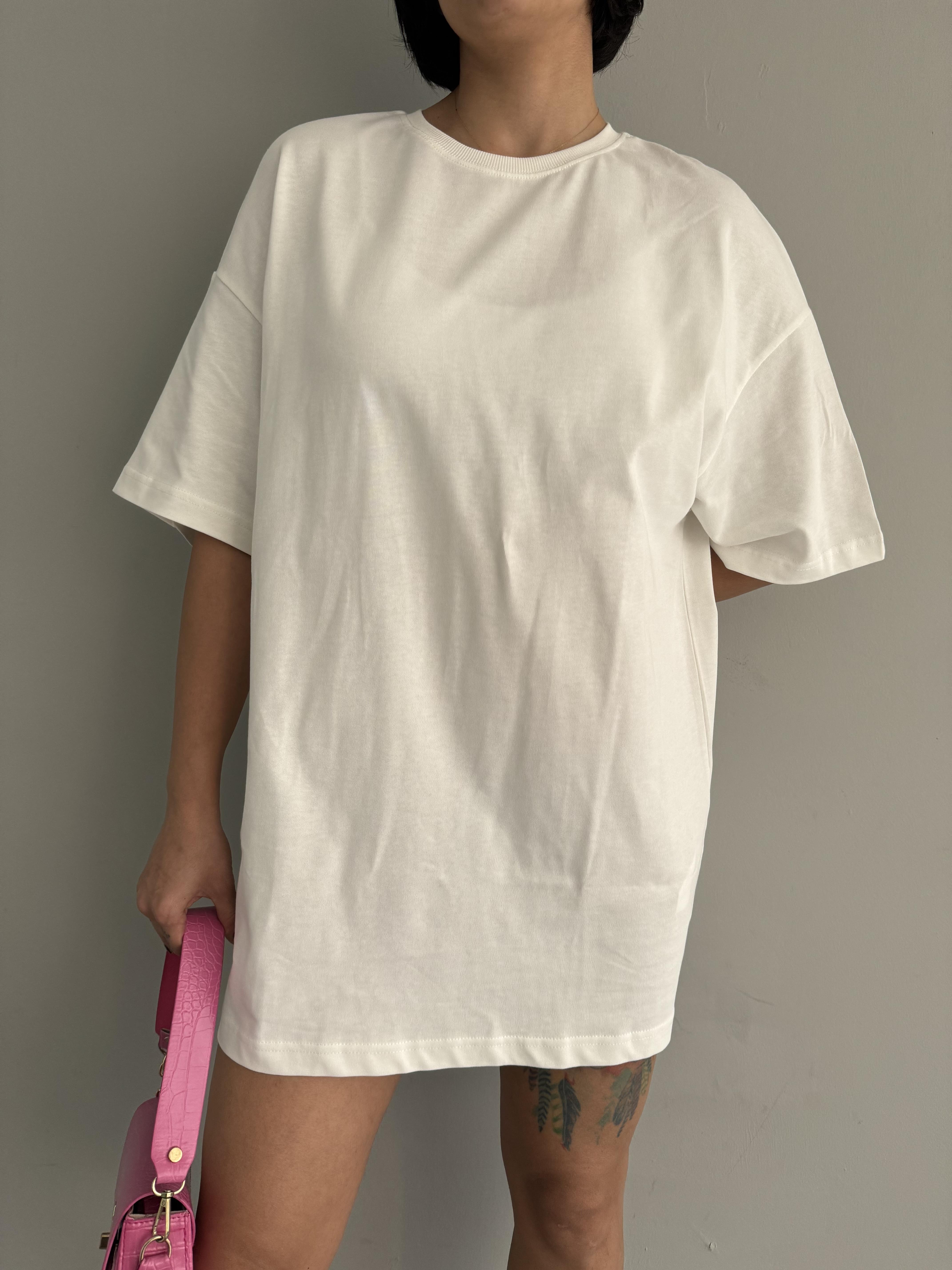 PAMUKLU OVERSİZE TSHIRT