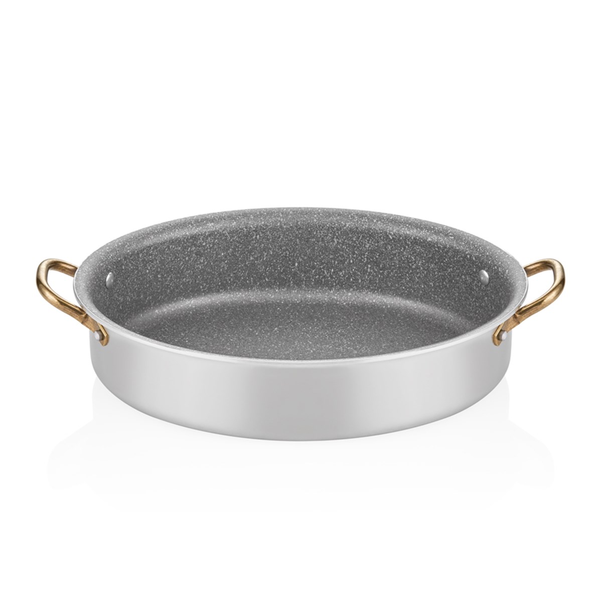 Alu Granit Oval Tencere 28*21*7cm - A 117OS 28D - ALU-GRANİT
