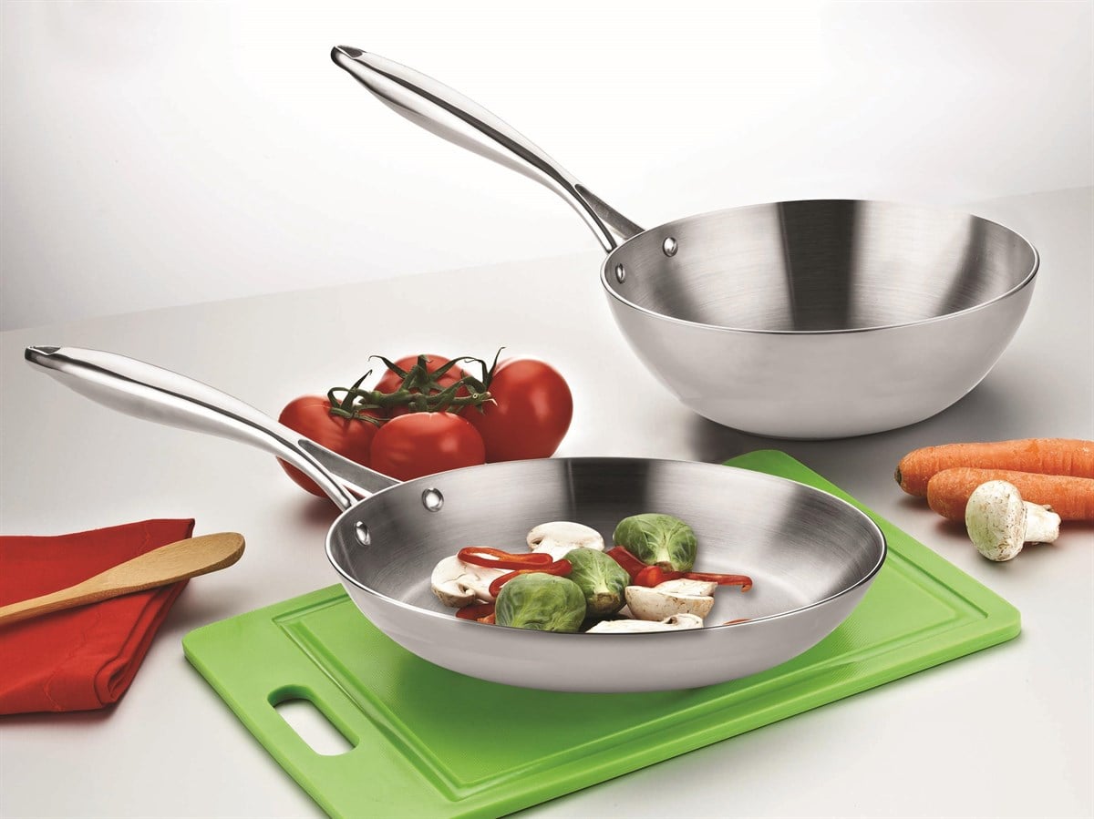Elit Multi-Metal Çelik Wok Tava - A 105WK - Elit MM Çelik Tava