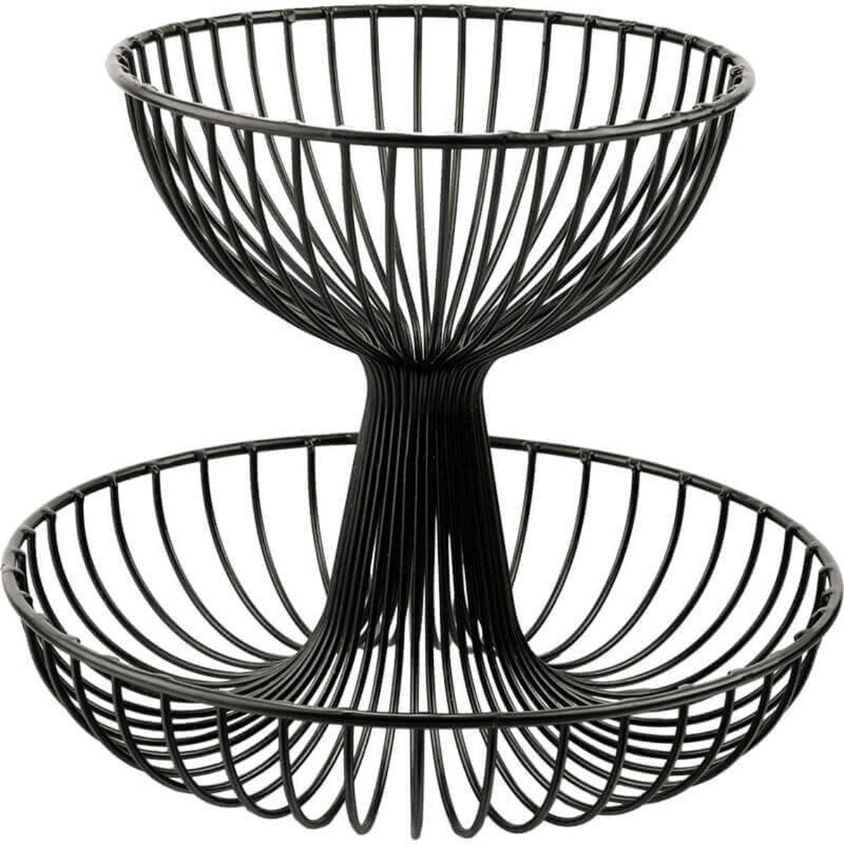 İki Katlı Meyve Sepeti 30*25cm - A 028 01 - EKMEK VE MEYVE SEPETLERİ