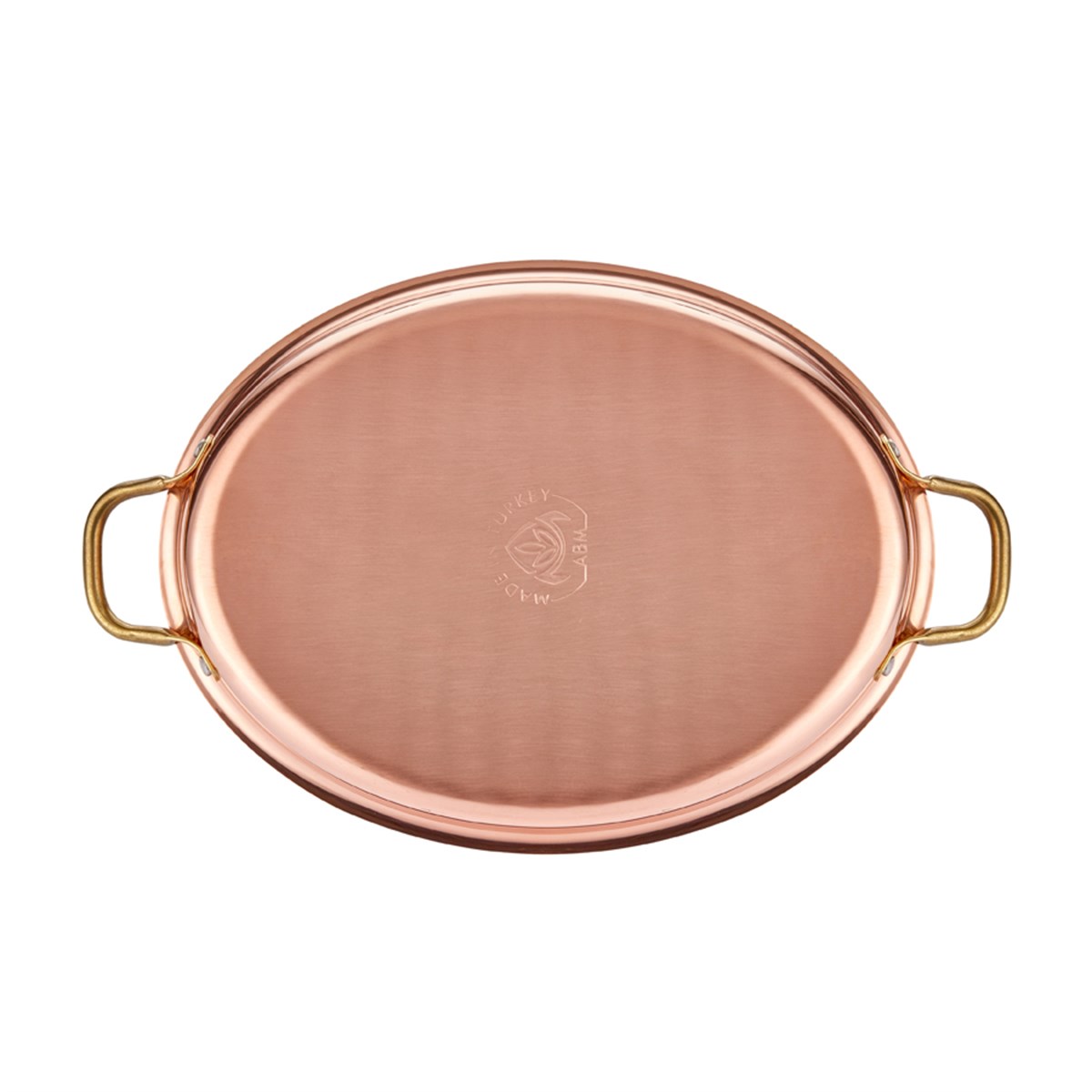 Multi Metal Bakır Oval Sığ Sahan