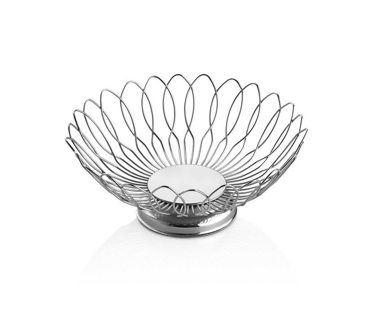 Paslanmaz Yuvarlak Ekmek ve Meyve Sepeti 24cm - Daisy - A 025 01 - EKMEK VE MEYVE SEPETLERİ