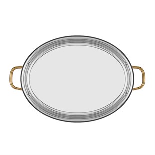Multi Metal Bakır Oval Derin Sahan