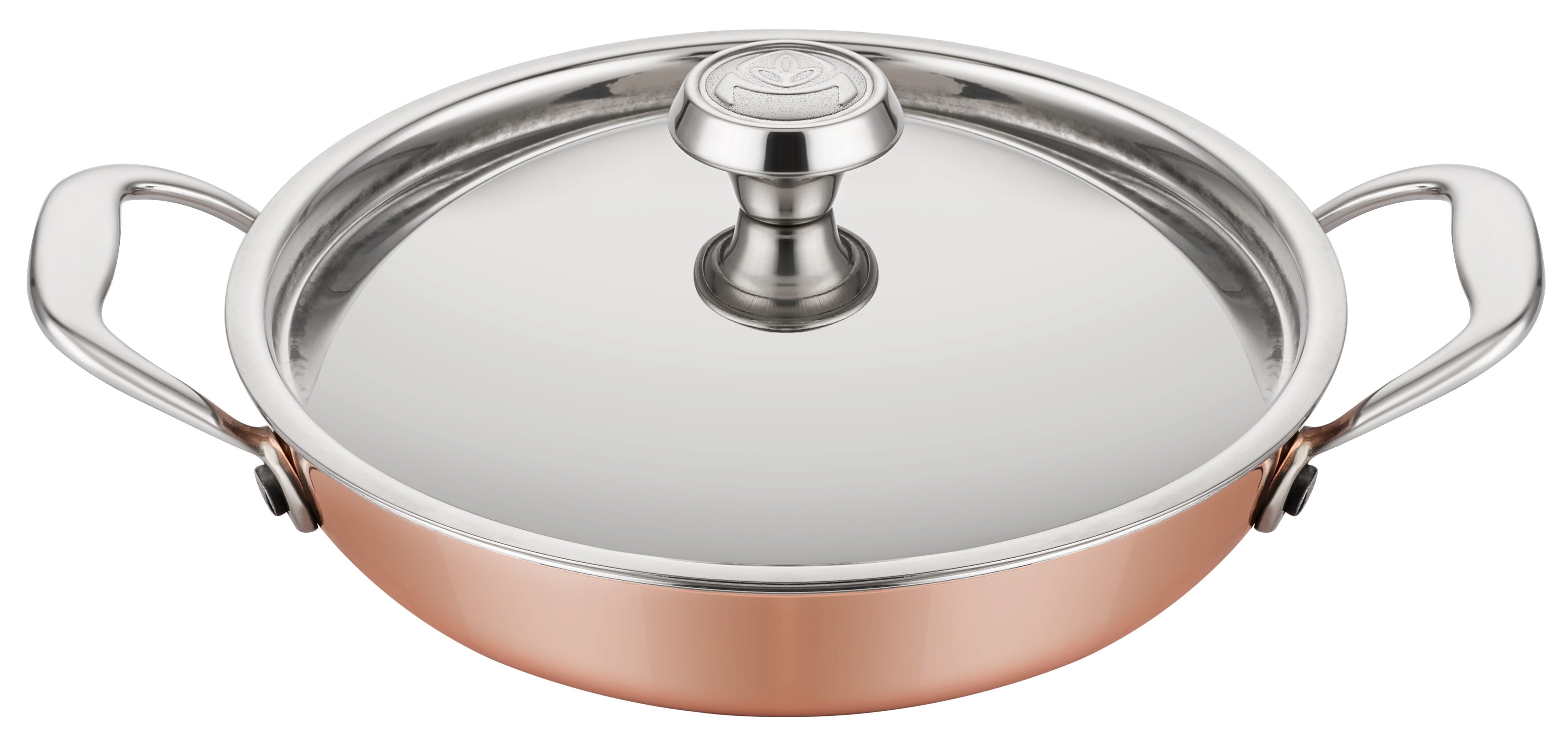 Elit Multi Metak Çelik Kapaklı Bakır Yumurta Sahanı - A 102YS 14K - Elit Multi Metal Bakır Sunum Tava