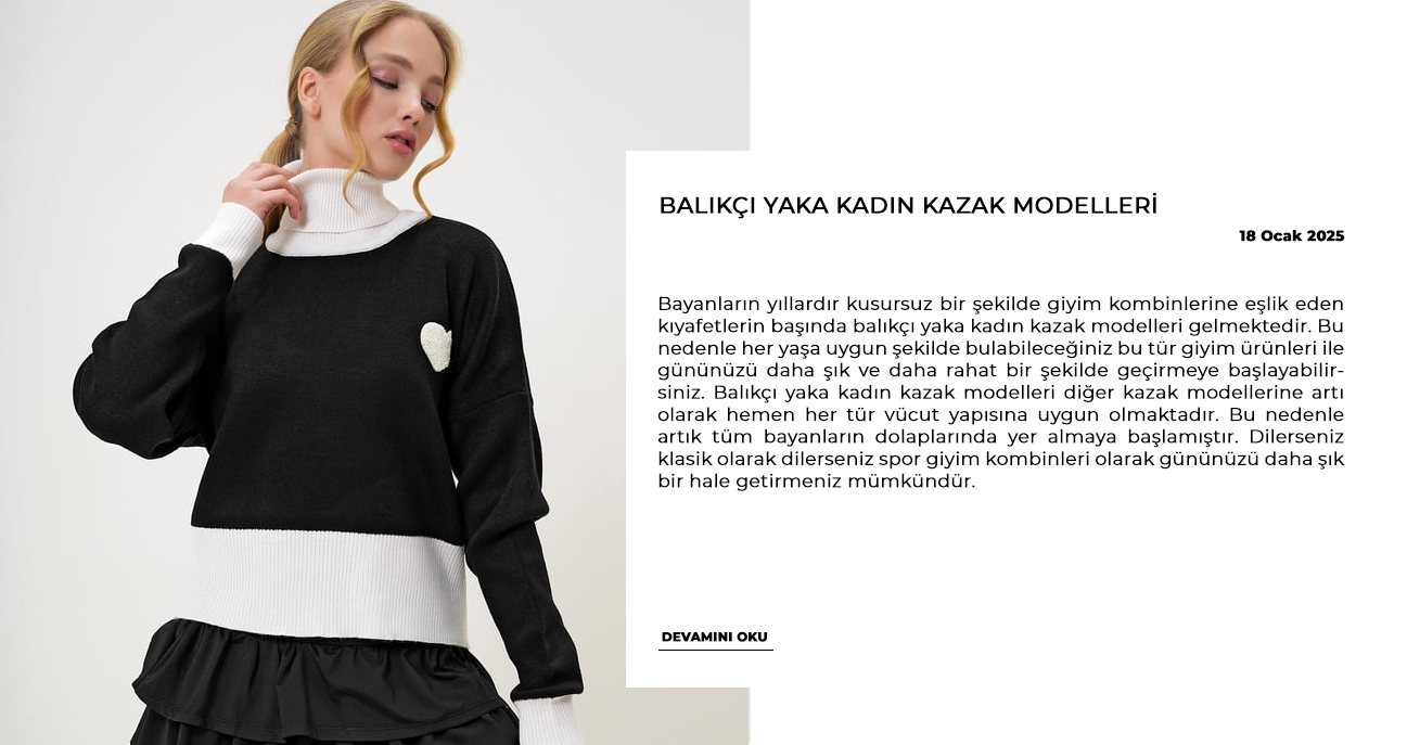 Balıkçı Yaka Kadın Kazak Modelleri