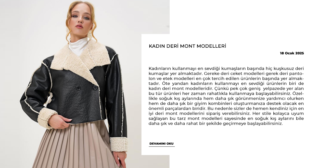 Kadın Deri Mont Modelleri