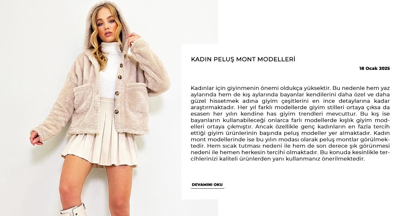 Kadın Peluş Mont Modelleri