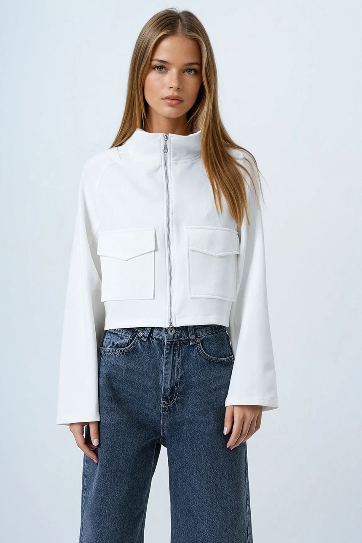 Kadın Antrasit 5 Cepli Paçası Püsküllü Denim Şort VS00857